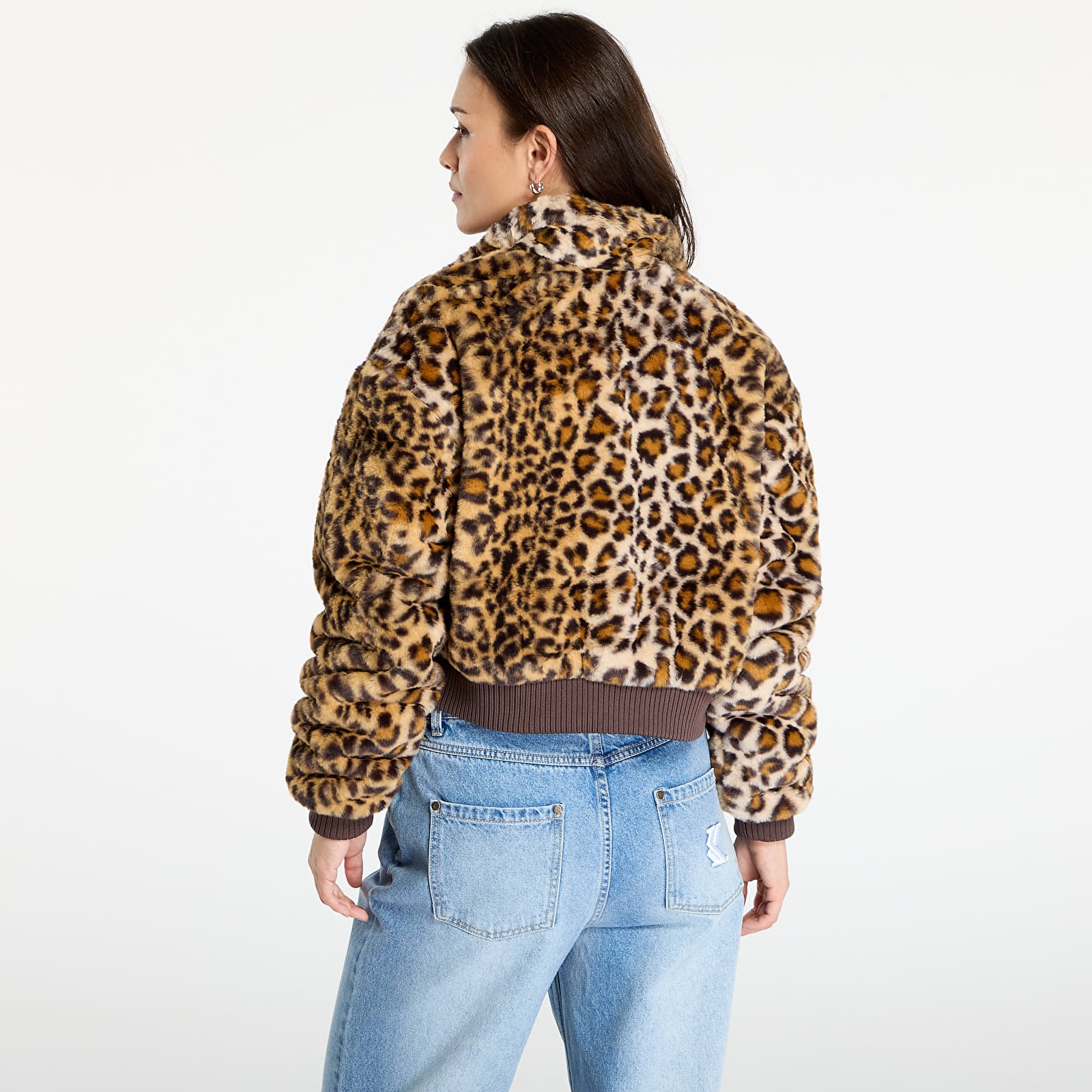Bundy Urban Classics Ladies Cropped Faux Fur Leo Jacket Leo