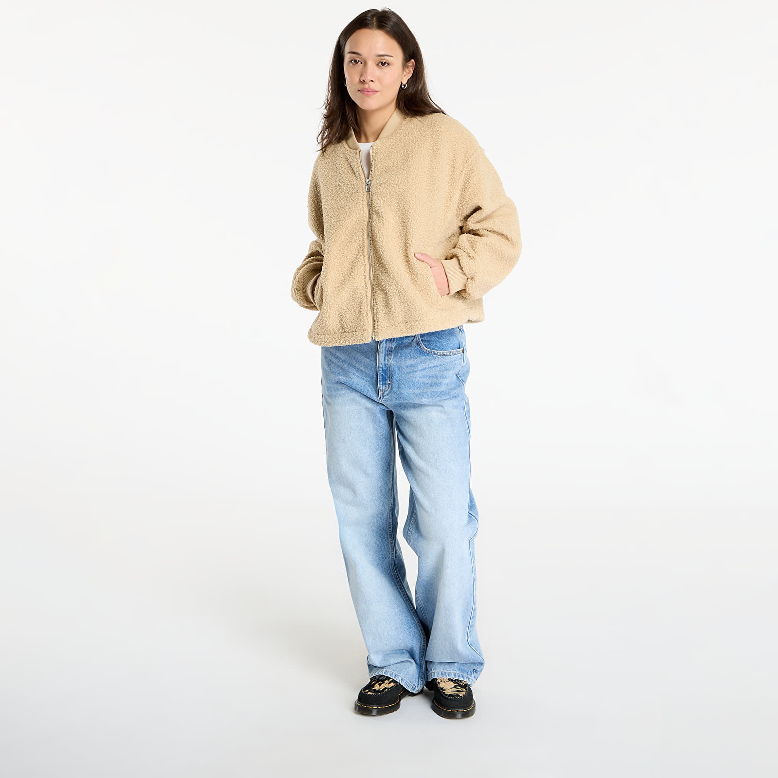 Bomberjacken Urban Classics Ladies Structured Bomber Jacket Union Beige