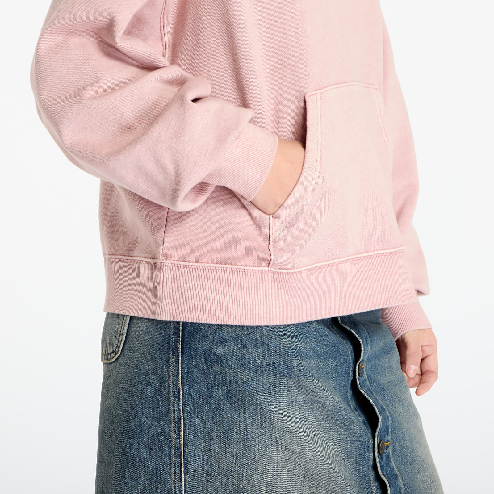 Hoodies and sweatshirts  Carhartt WIP W' Hooded Benton Sweat Glassy Pink Garment Dyed