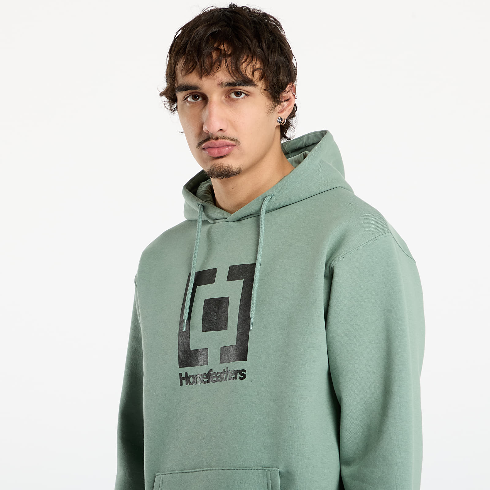 Hanorace pentru bărbați Horsefeathers Leader Sweatshirt Iceberg Green