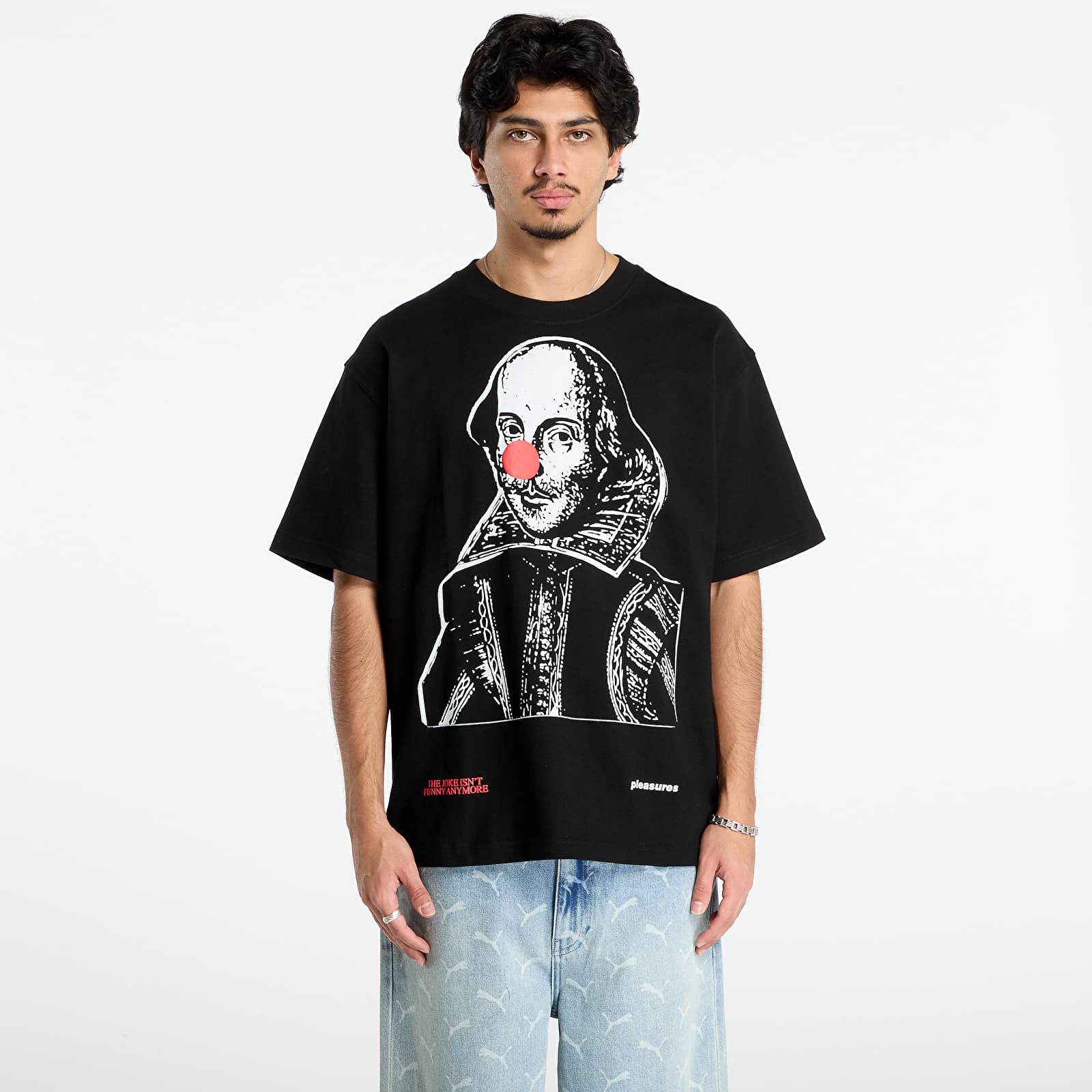 Men's T-shirts PLEASURES Joke Heavyweight Shirt Black