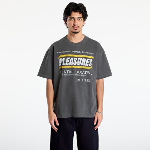 T-shirt PLEASURES Relief Heavyweight Shirt Faded Black