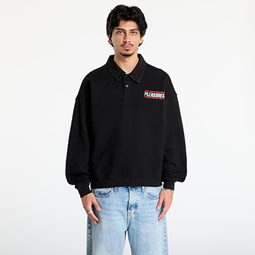 PLEASURES Gentle Polo Sweatshirt Black