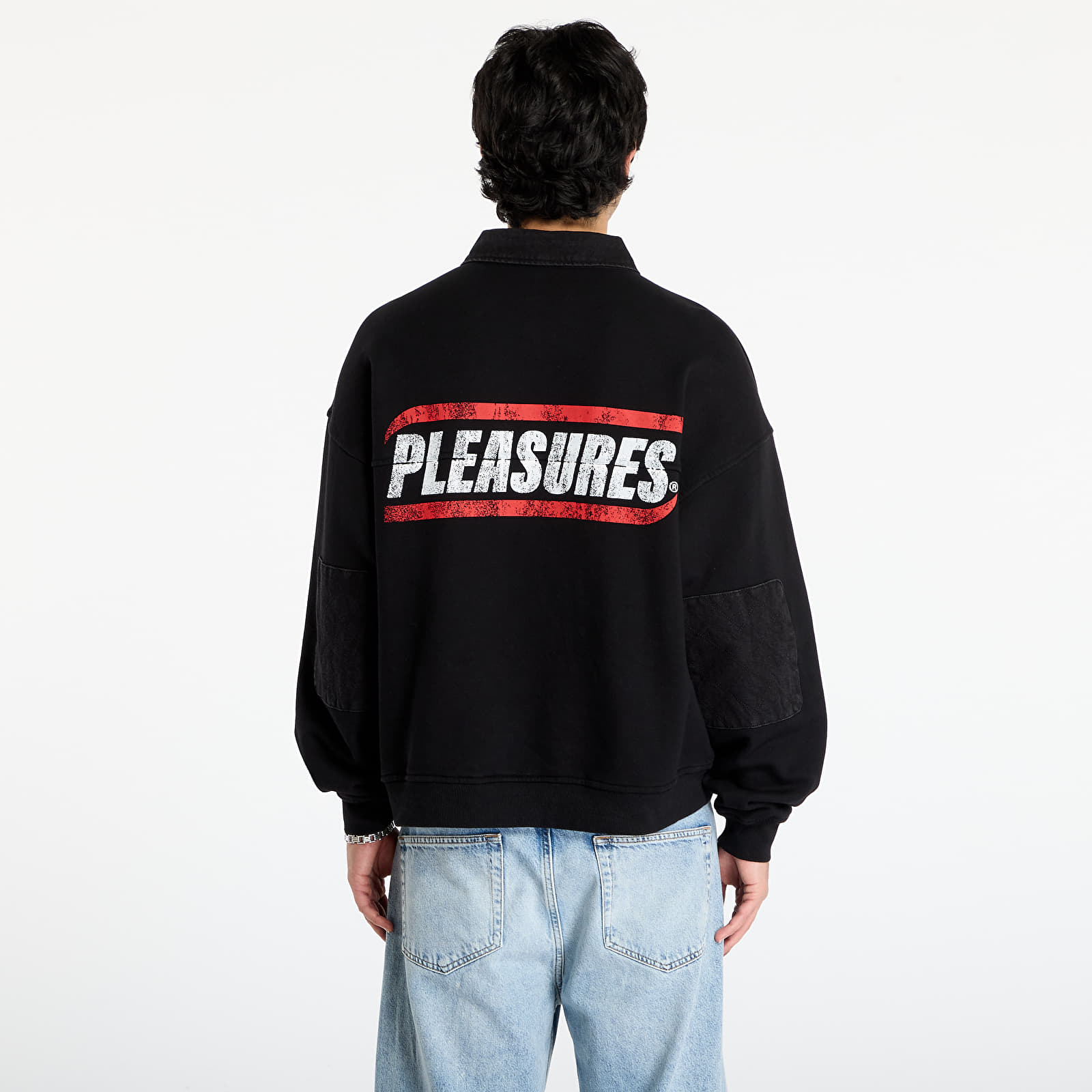 Gensere for menn PLEASURES Gentle Polo Sweatshirt Black