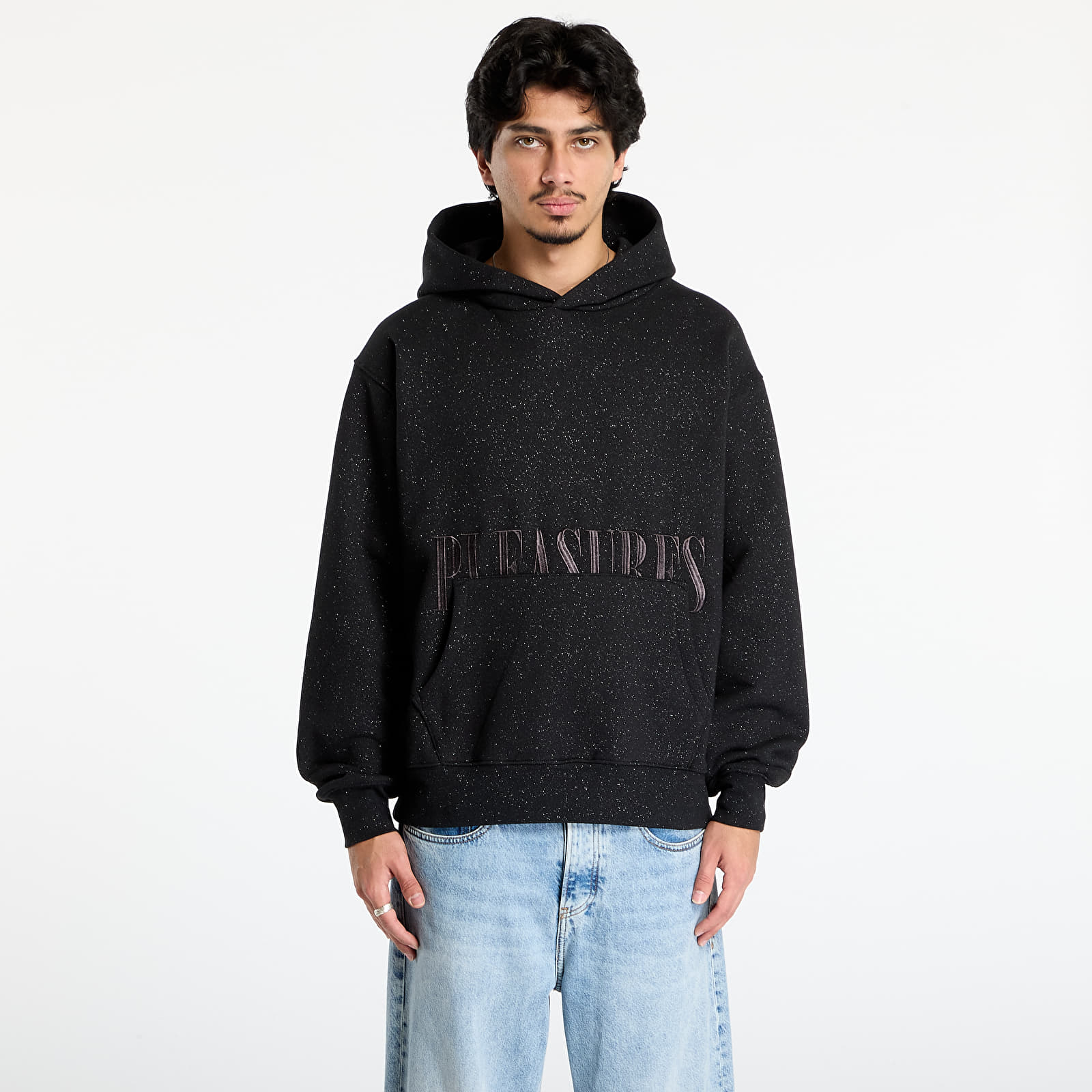 Sweatshirts för män PLEASURES Starry Onyx Hoodie Black