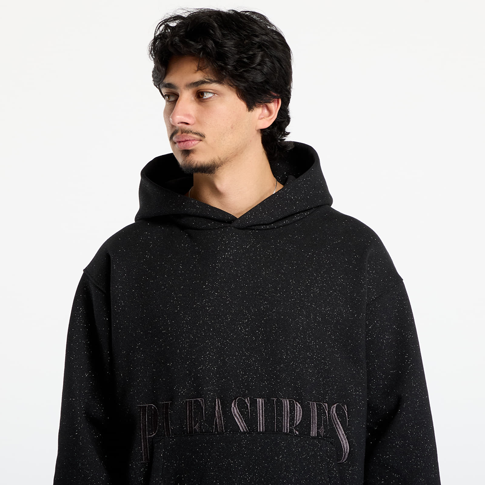 Sweatshirts för män PLEASURES Starry Onyx Hoodie Black