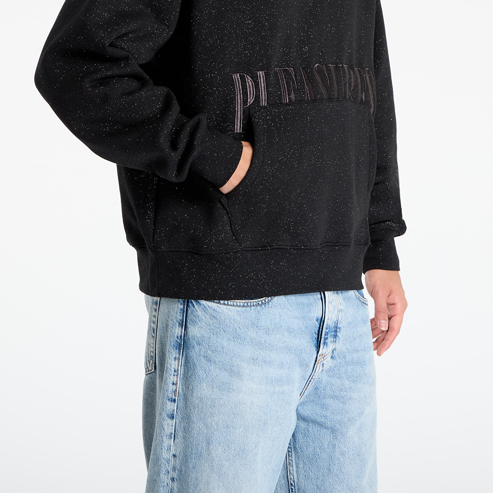 Sweatshirts för män PLEASURES Starry Onyx Hoodie Black
