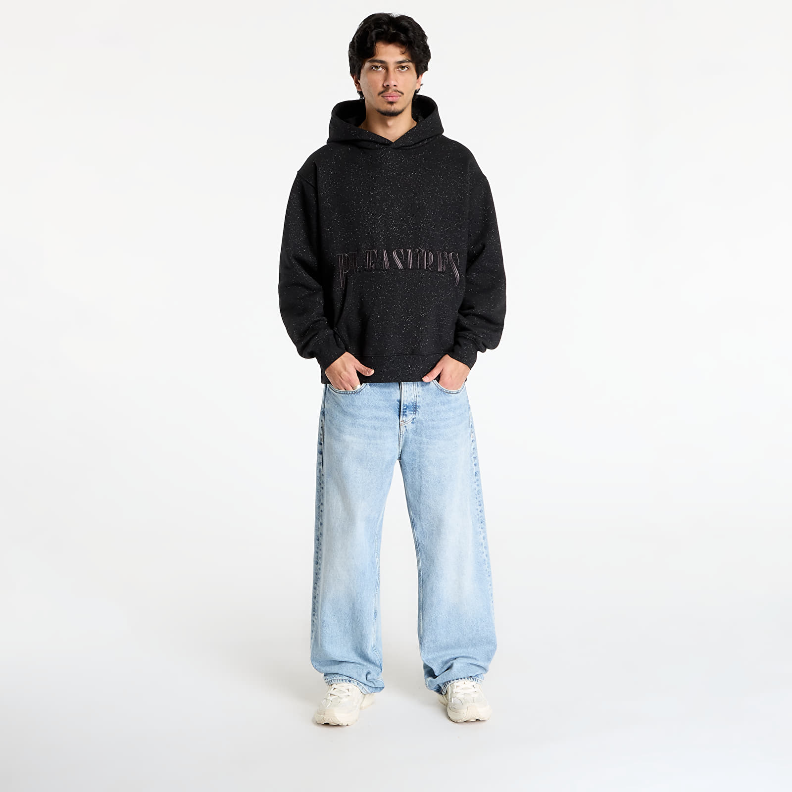 Sweatshirts för män PLEASURES Starry Onyx Hoodie Black