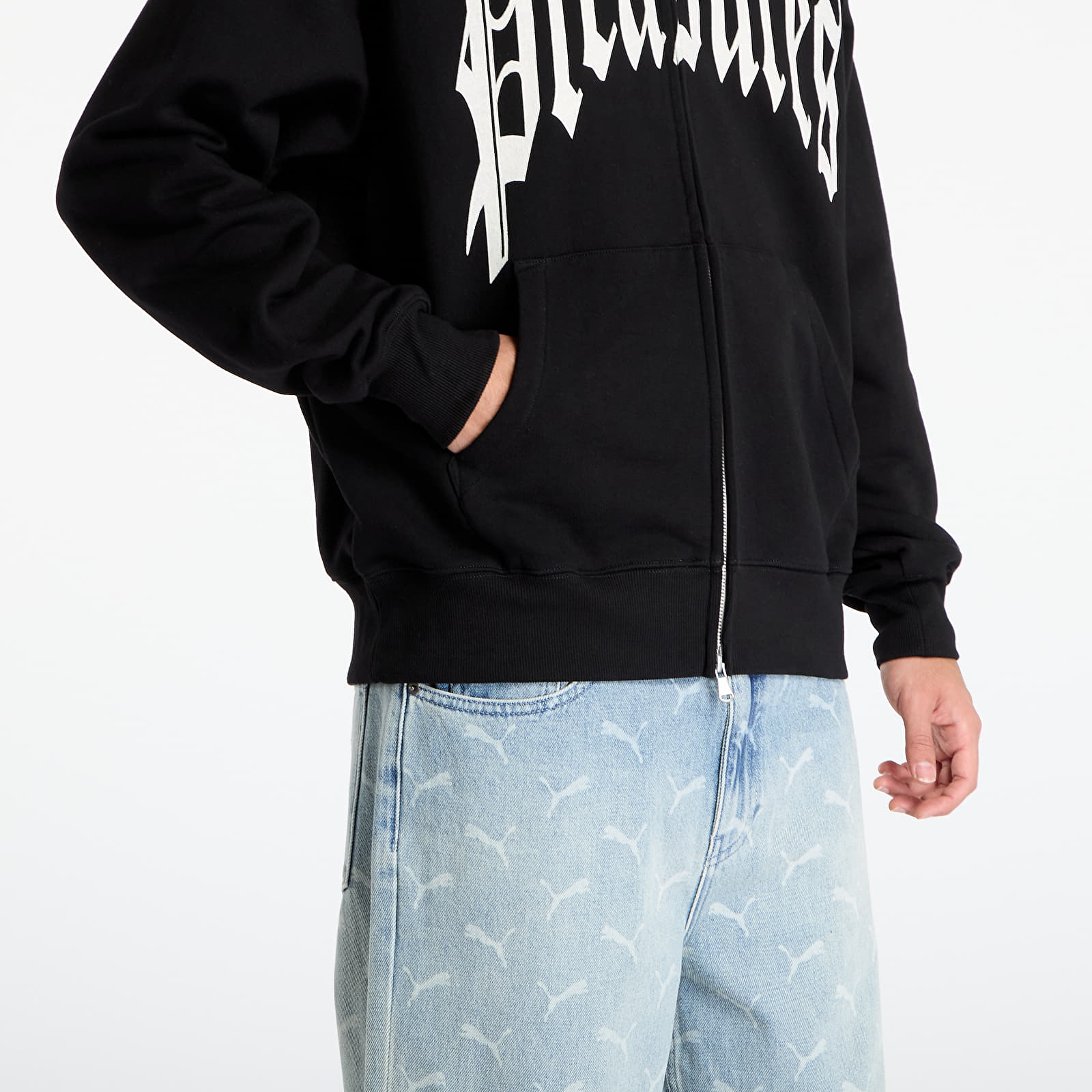 Gensere for menn PLEASURES Twitch Zip Hoodie Black