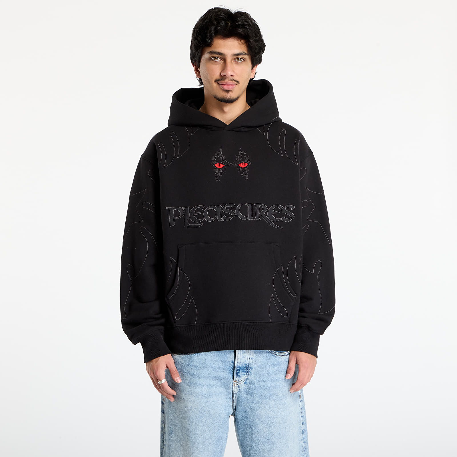 Sweatshirts för män PLEASURES Afterlife Hoodie Black