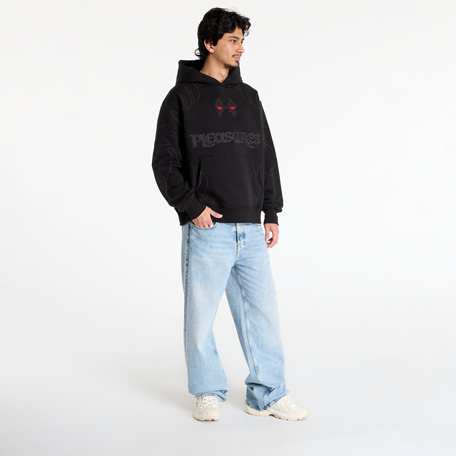 Sweatshirts för män PLEASURES Afterlife Hoodie Black