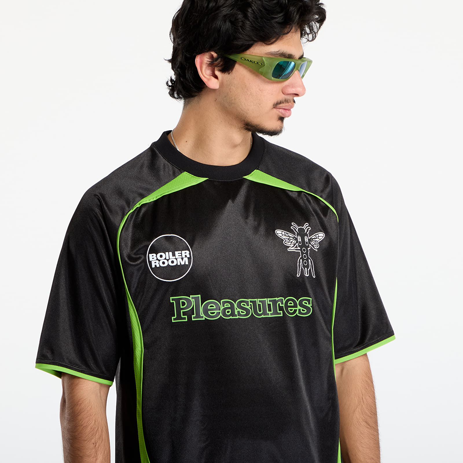 Pánske dresy PLEASURES Aqua Soccer Jersey Black