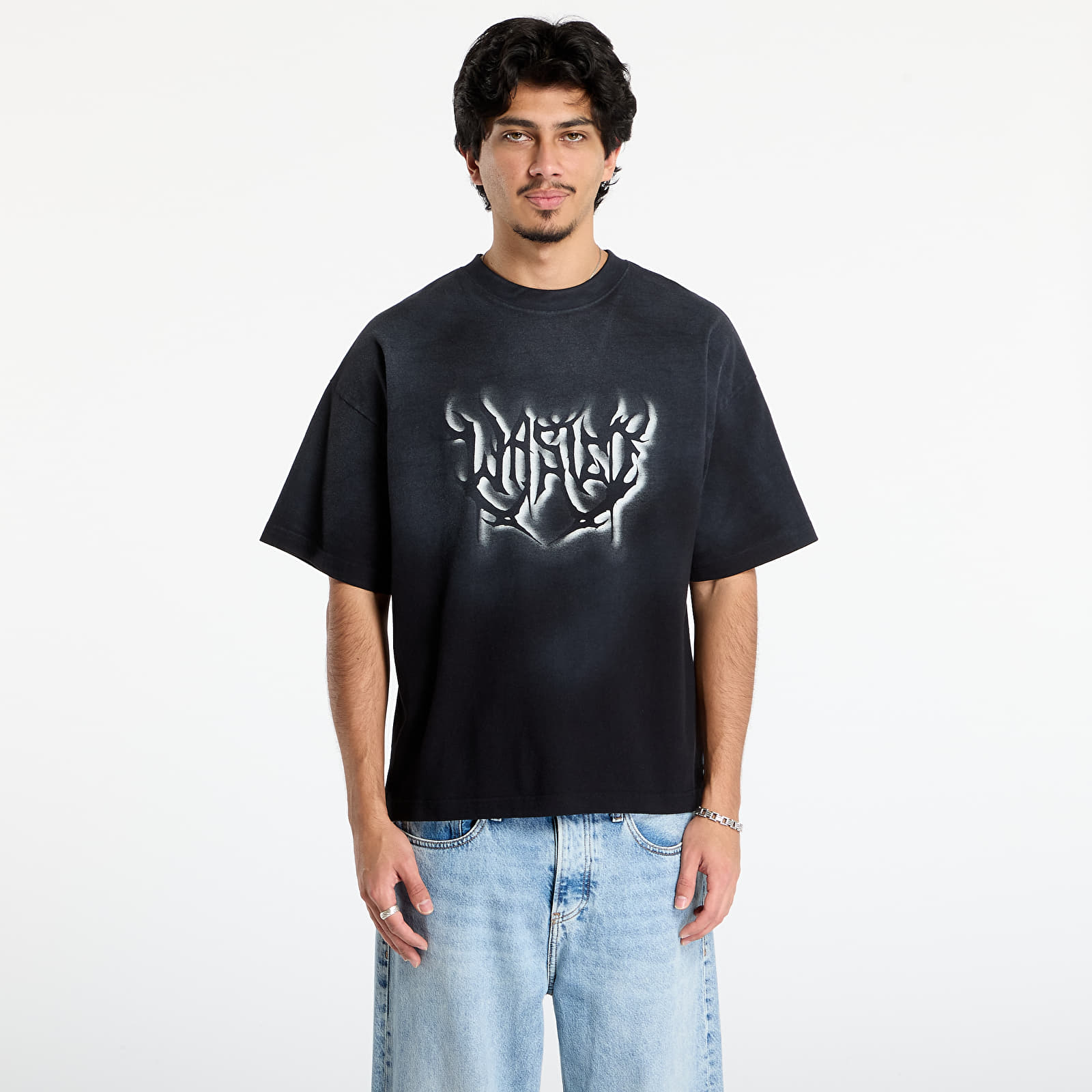 Magliette da uomo Wasted Paris M Sword Boxy T-Shirt Faded Black