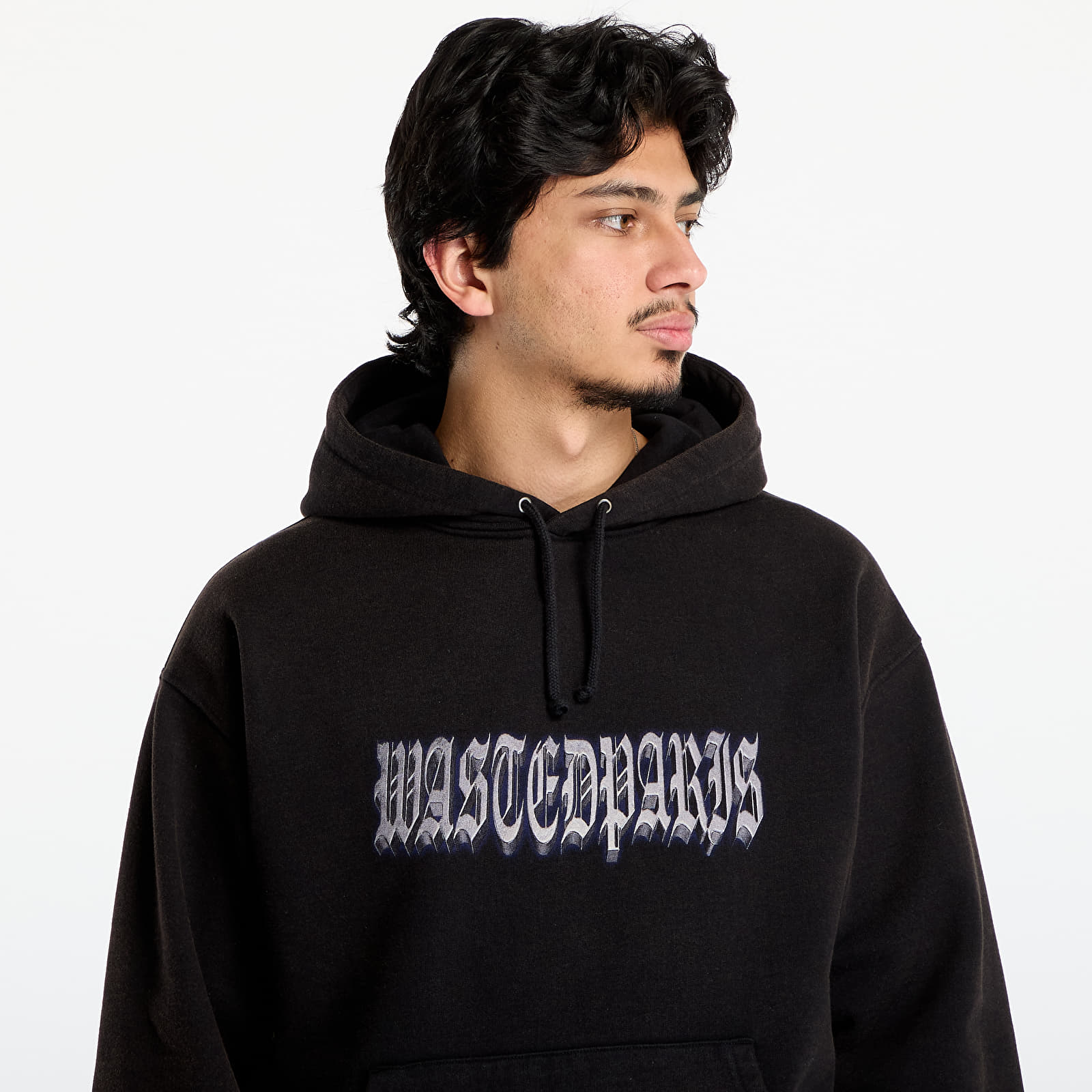 Felpe con cappuccio uomo Wasted Paris M Run Hoodie Faded Black