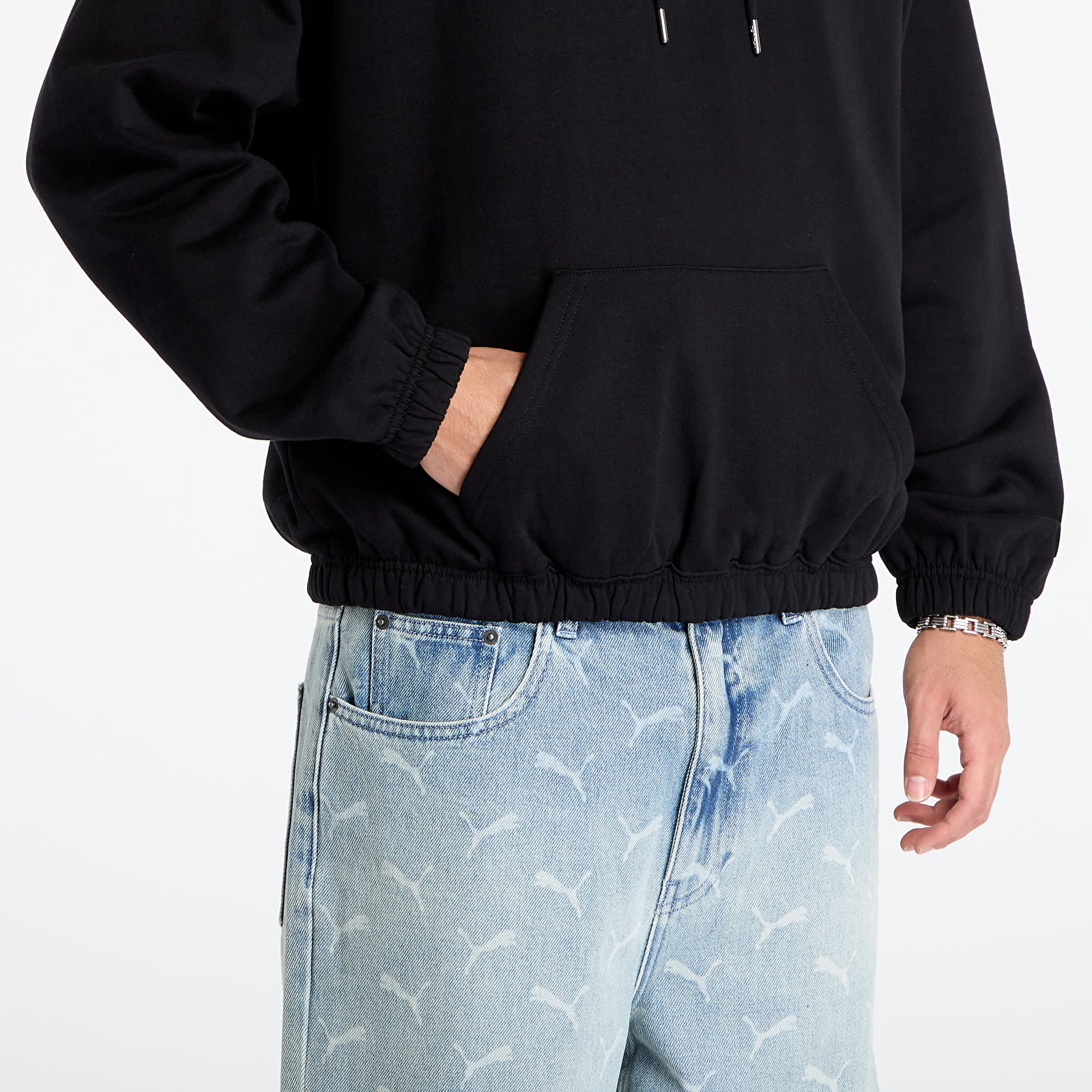 Felpe con cappuccio uomo Wasted Paris M Harvest Boxy HD Black
