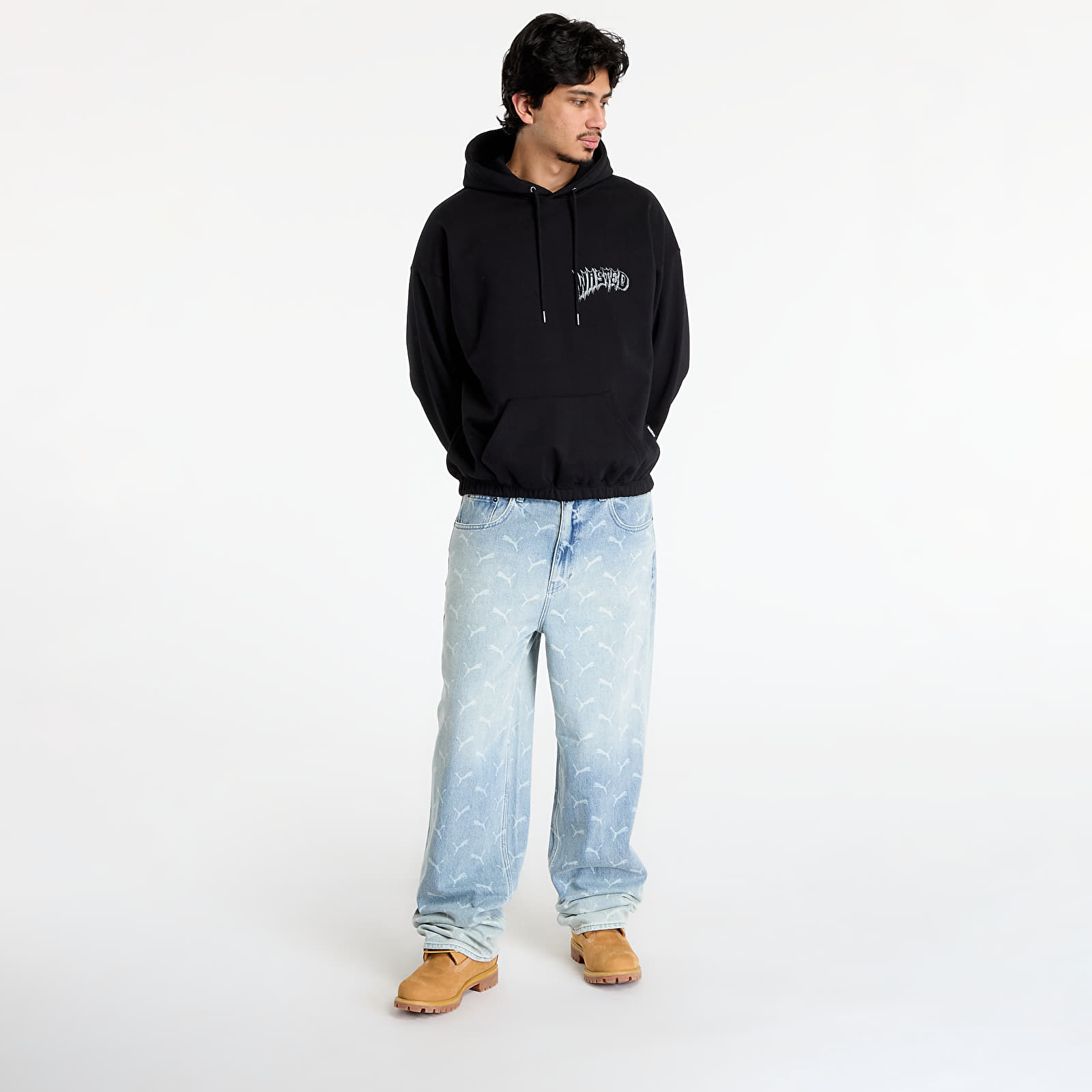 Felpe con cappuccio uomo Wasted Paris M Harvest Boxy HD Black