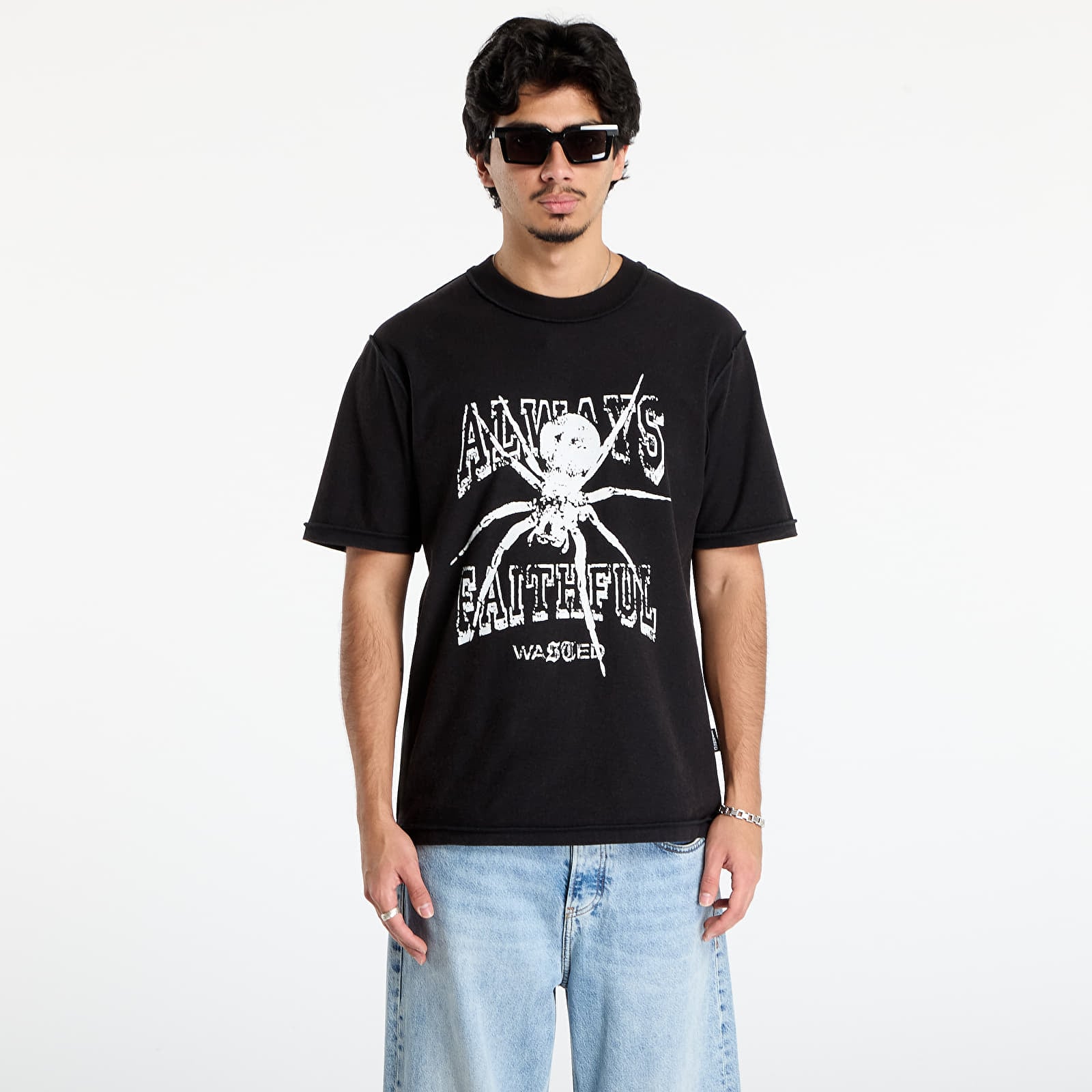 Herren-Hemden Wasted Paris M Authentic Reverse Faded Black