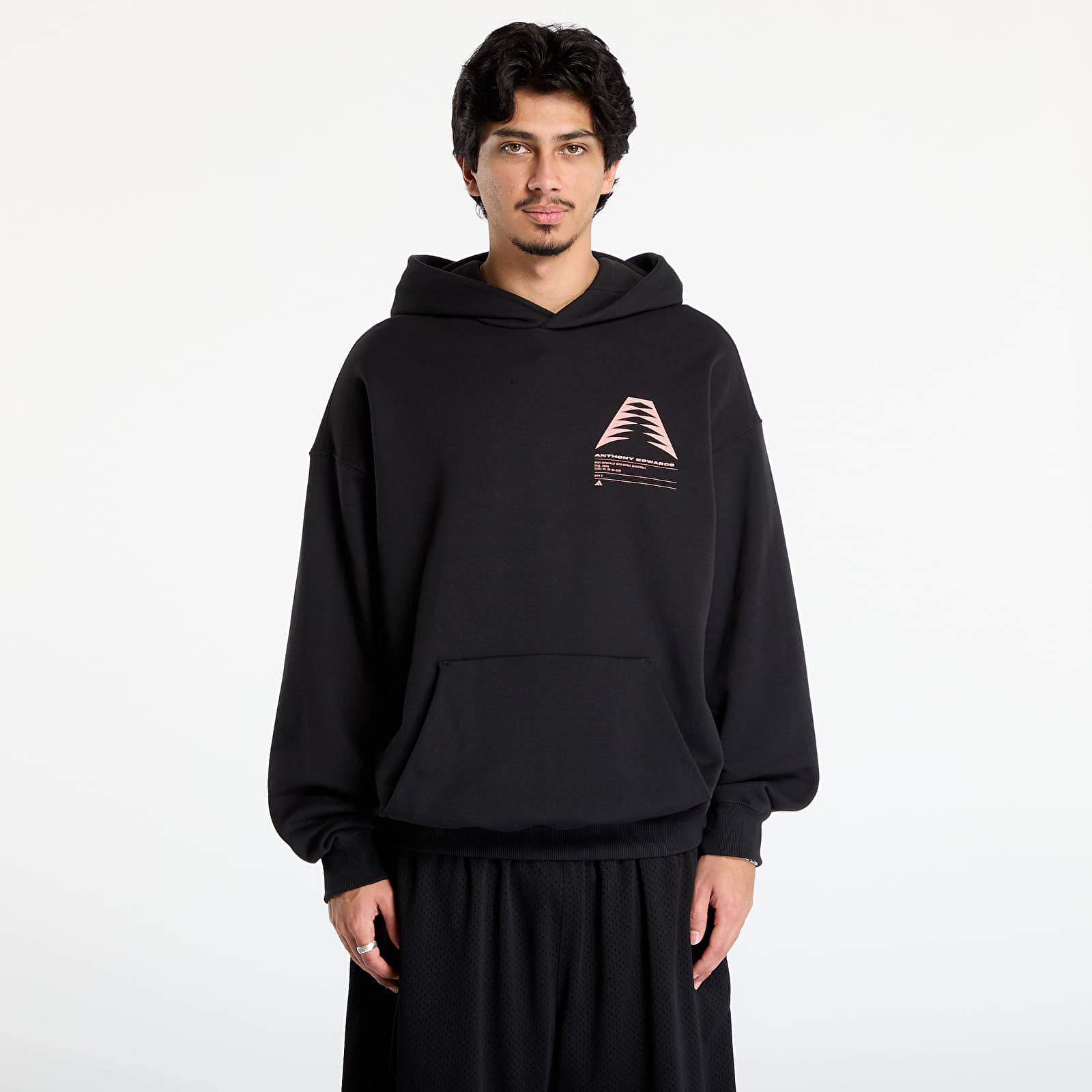 Muške dukserice adidas Anthony Edwards Schematic Hoodie Black