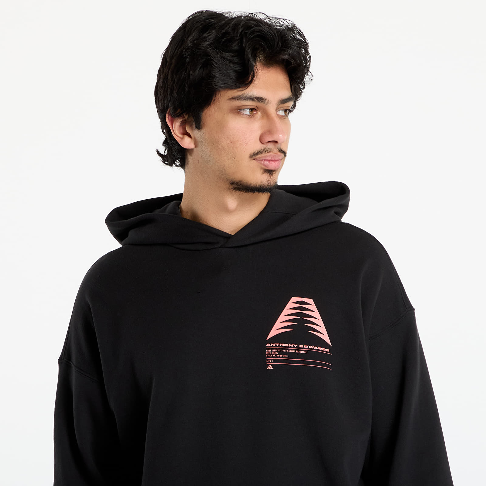 Muške dukserice adidas Anthony Edwards Schematic Hoodie Black