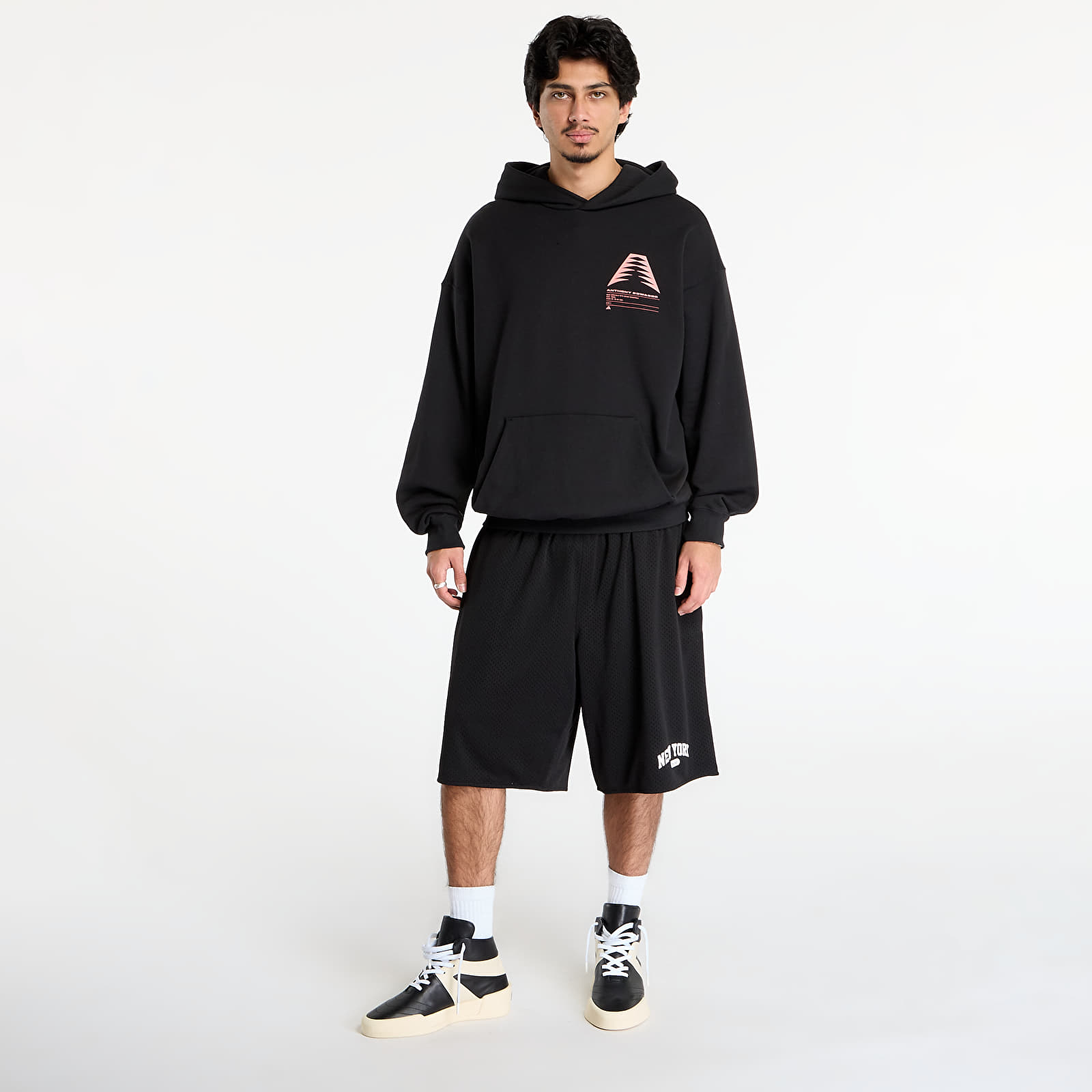 Muške dukserice adidas Anthony Edwards Schematic Hoodie Black