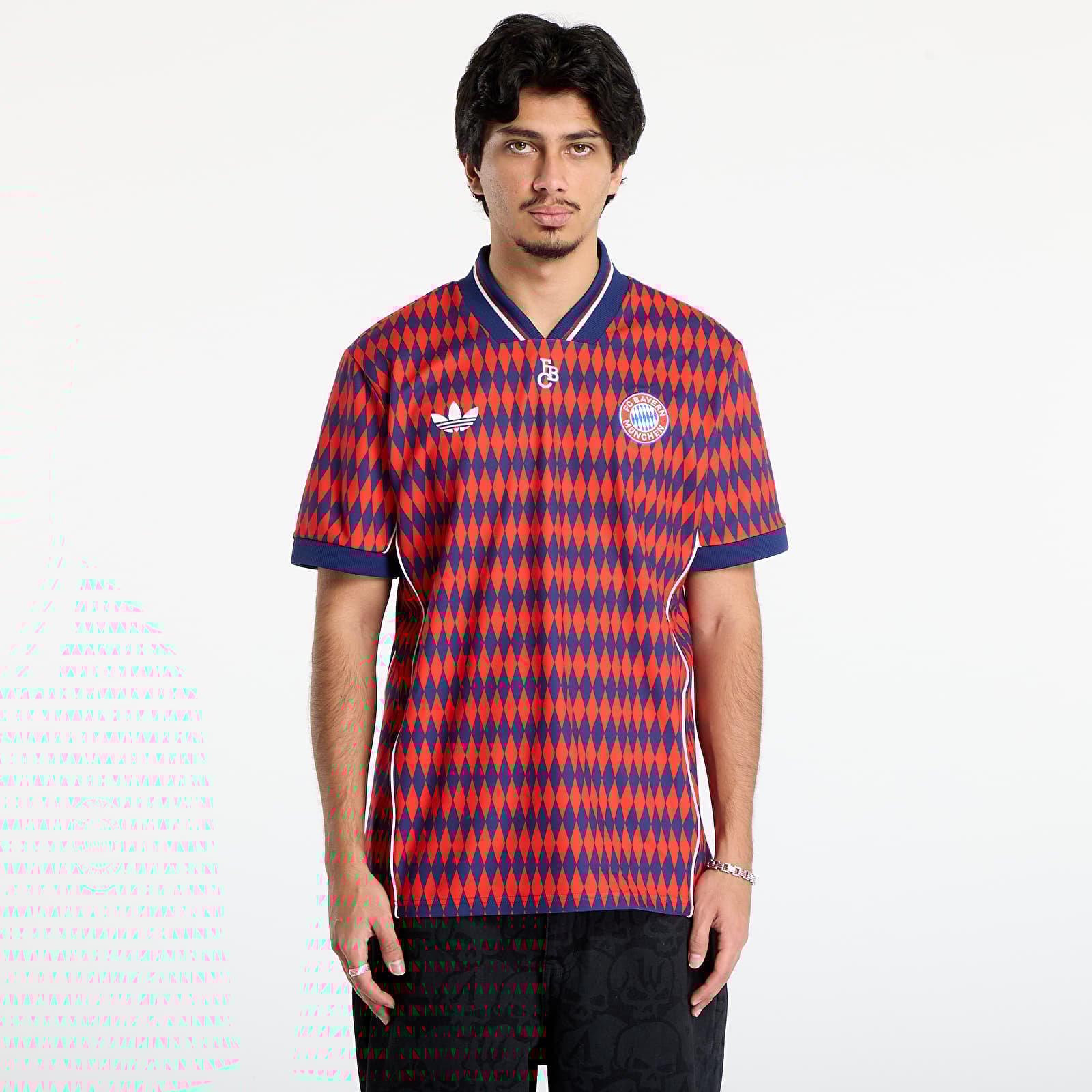 T-Shirts Männer adidas FC Bayern Munich LFSTLR Jersey Red/ Dark Blue