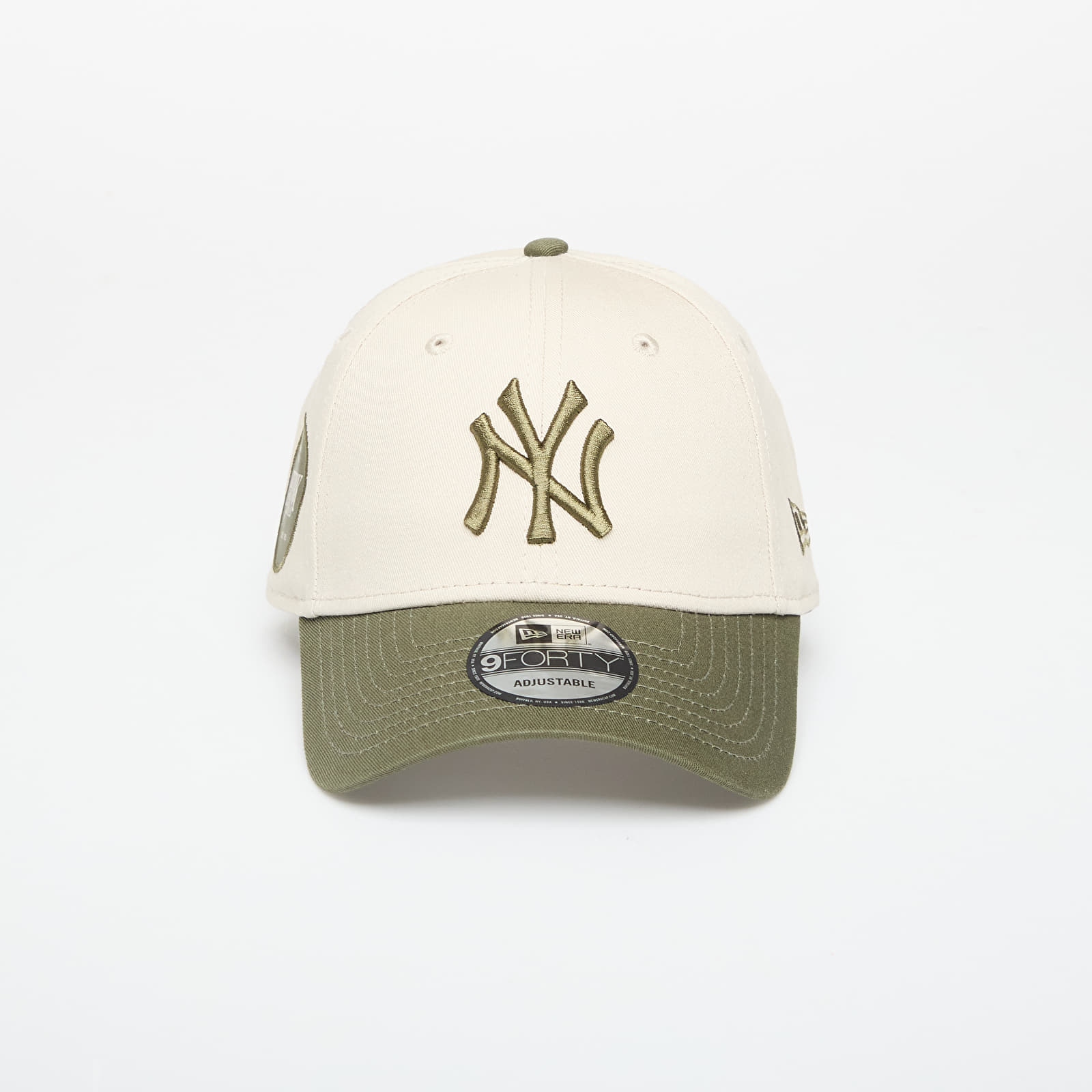 Czapki męskie New Era 9FORTY MLB Side Patch New York Yankees Stone/ New Olive