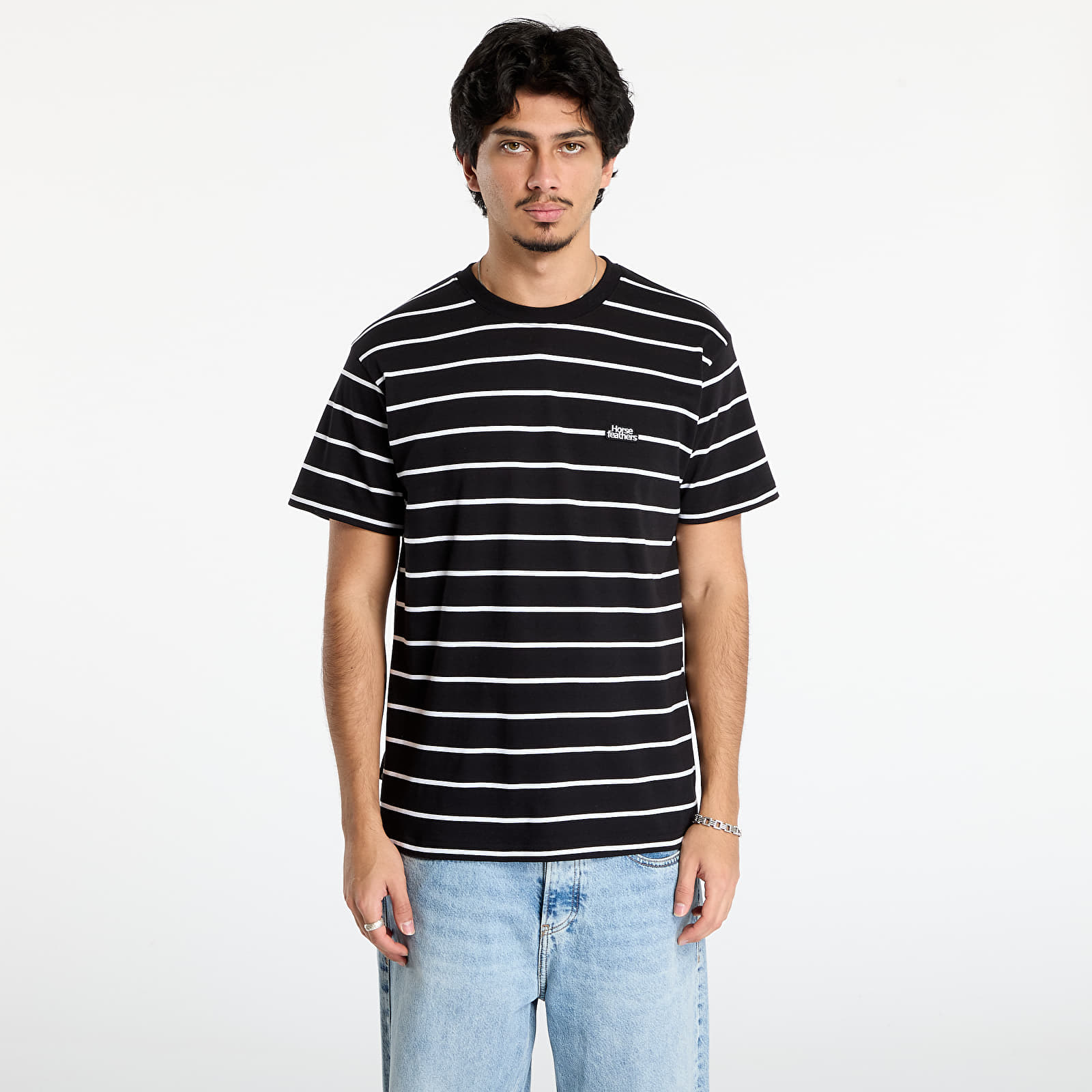 Men's T-shirts Horsefeathers Agent T-Shirt Black Stripes