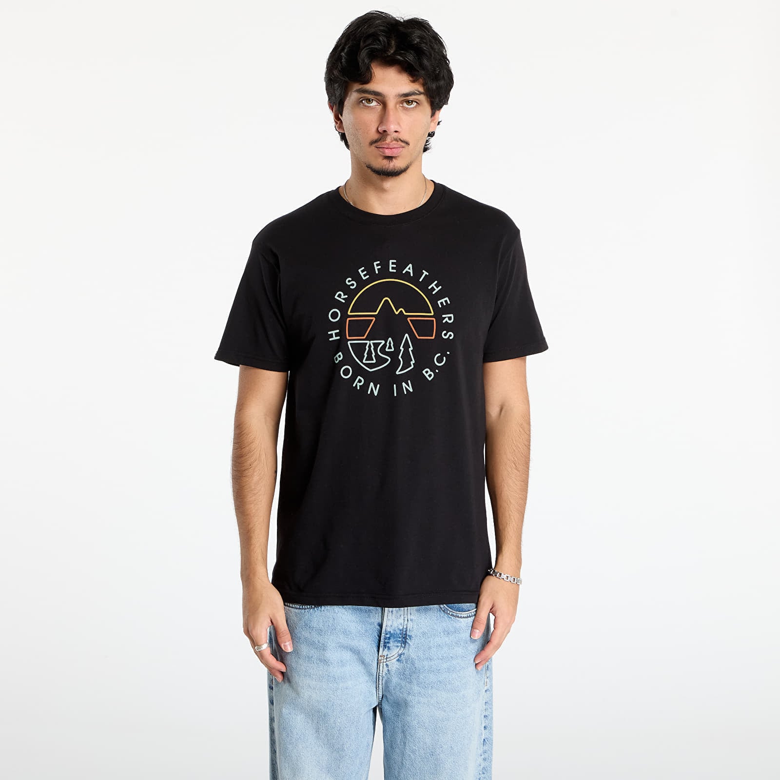 T-shirt Horsefeathers Line Circle T-Shirt Black XXL