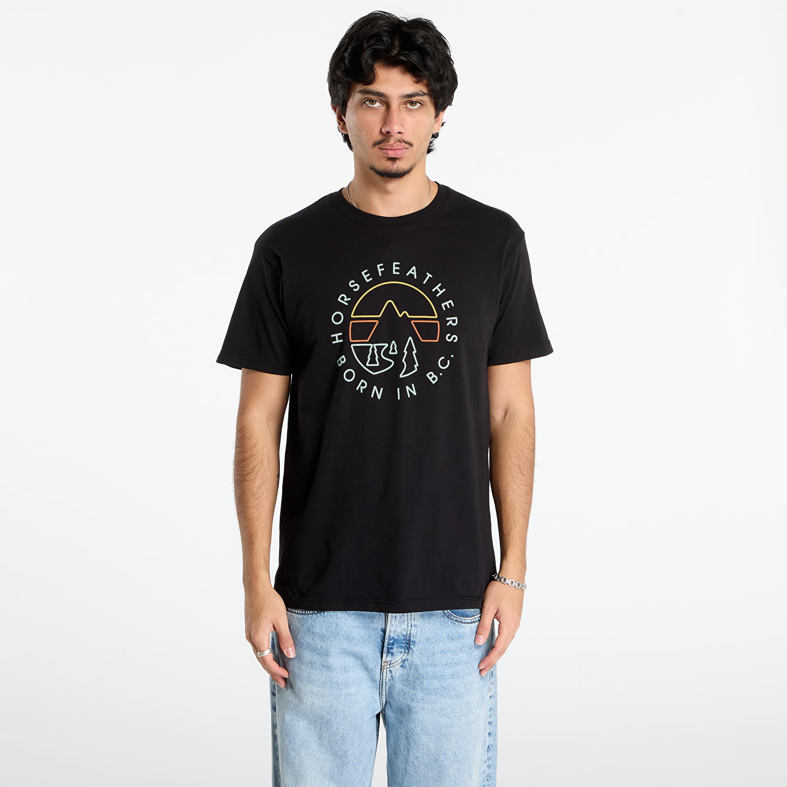 Men's T-shirts Horsefeathers Line Circle T-Shirt Black