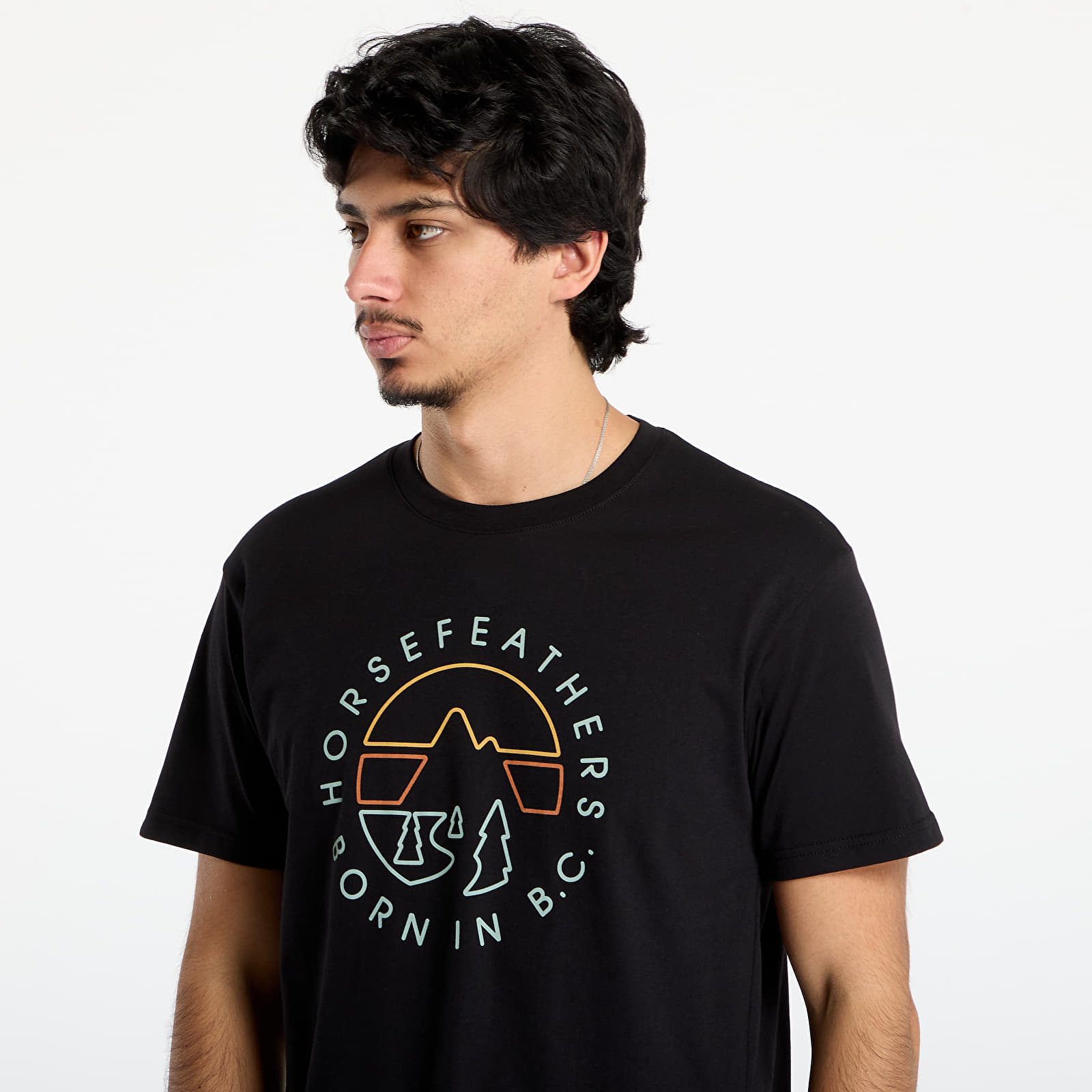 Men's T-shirts Horsefeathers Line Circle T-Shirt Black