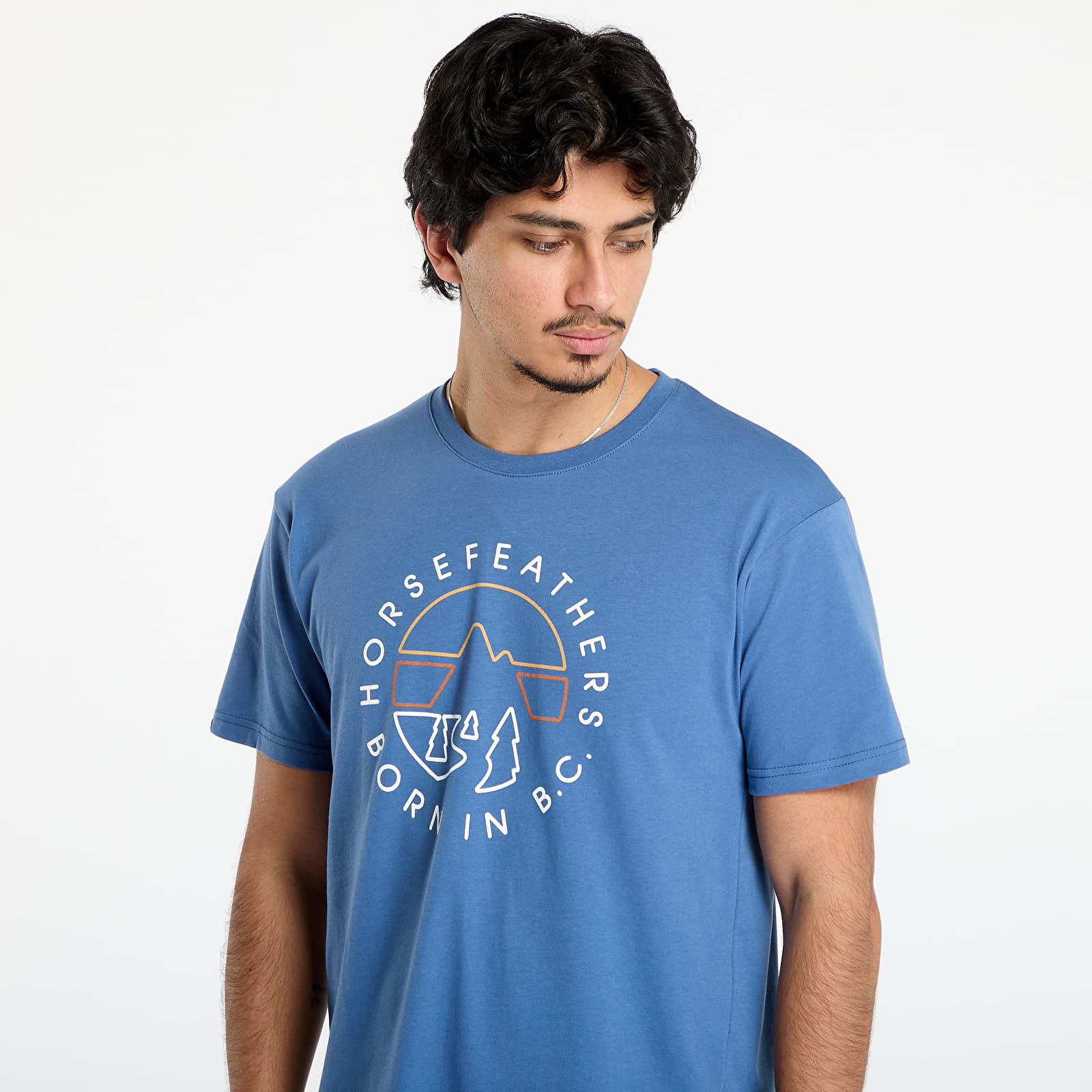 Men's T-shirts Horsefeathers Line Circle T-Shirt Moonlight Blue
