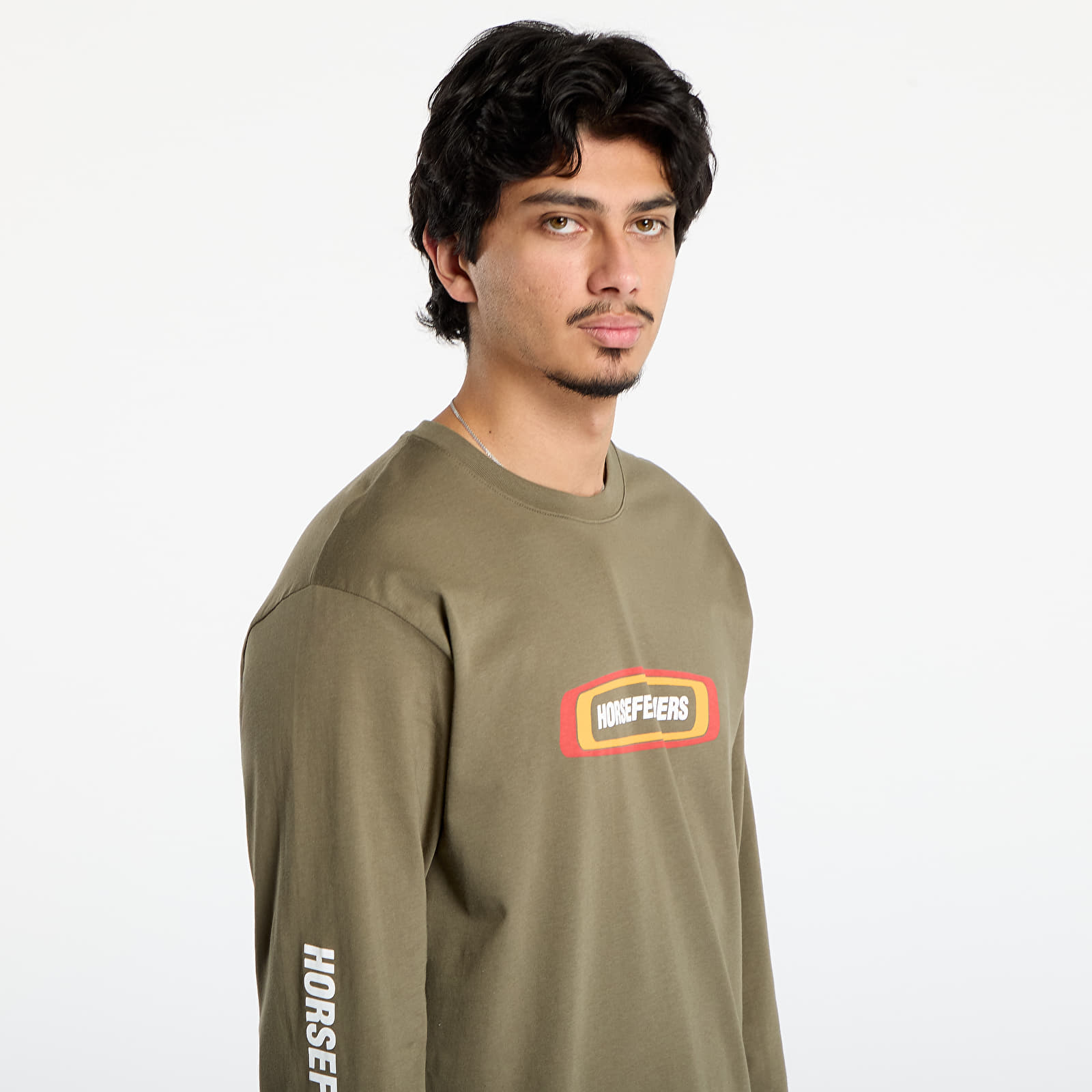 Men's T-shirts Horsefeathers Raceway Ls T-Shirt Burnt Olive