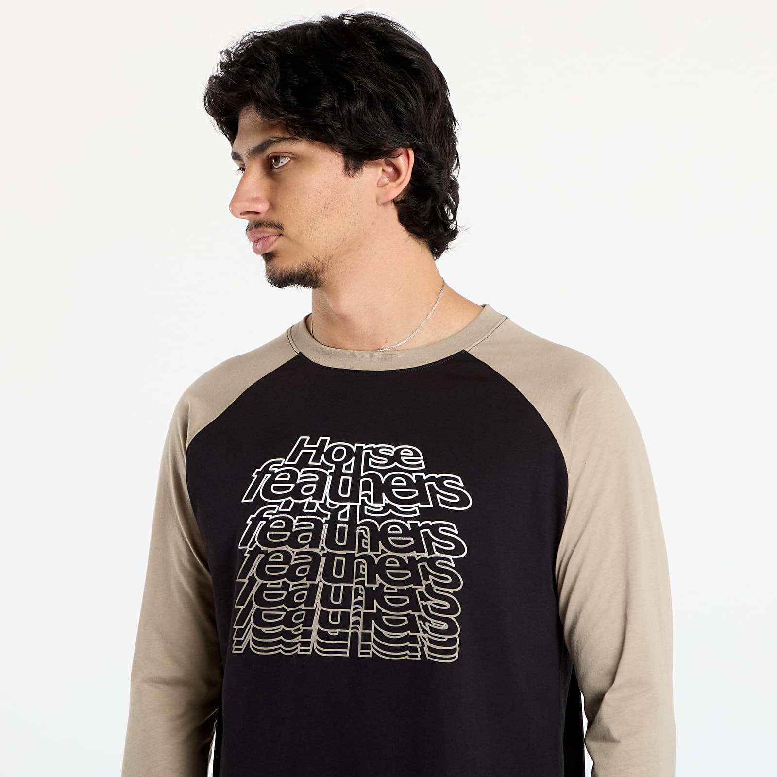 Men's T-shirts Horsefeathers Rollin Raglan T-Shirt Black/ Taupe