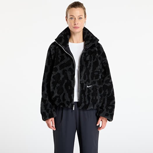 Jacke Nike Sportswear Women's High-Pile Fleece Jacket Black/ Black/ Sail