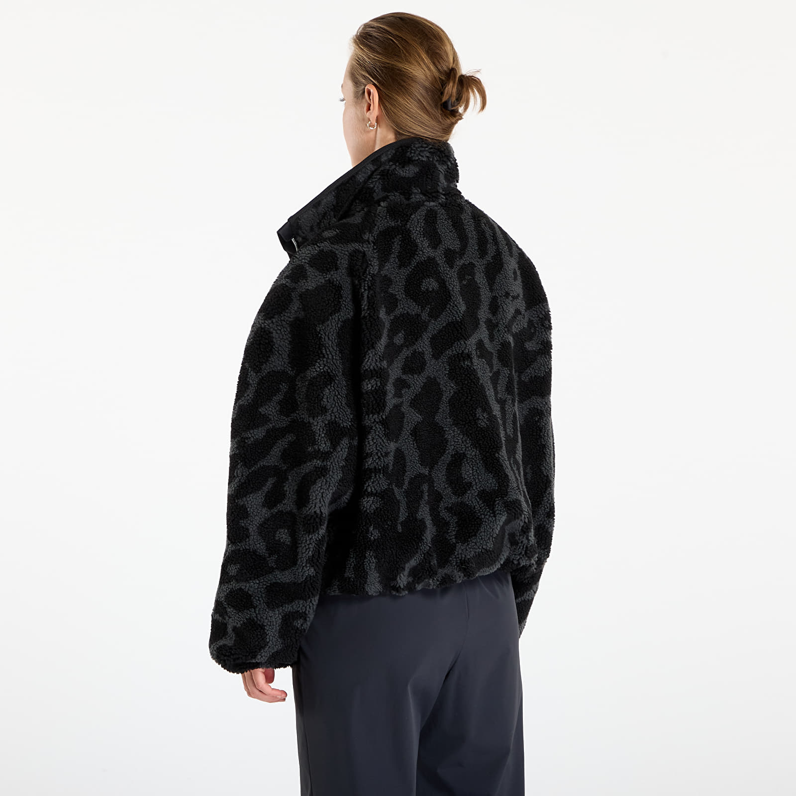 Striukės Nike Sportswear Women's High-Pile Fleece Jacket Black/ Black/ Sail