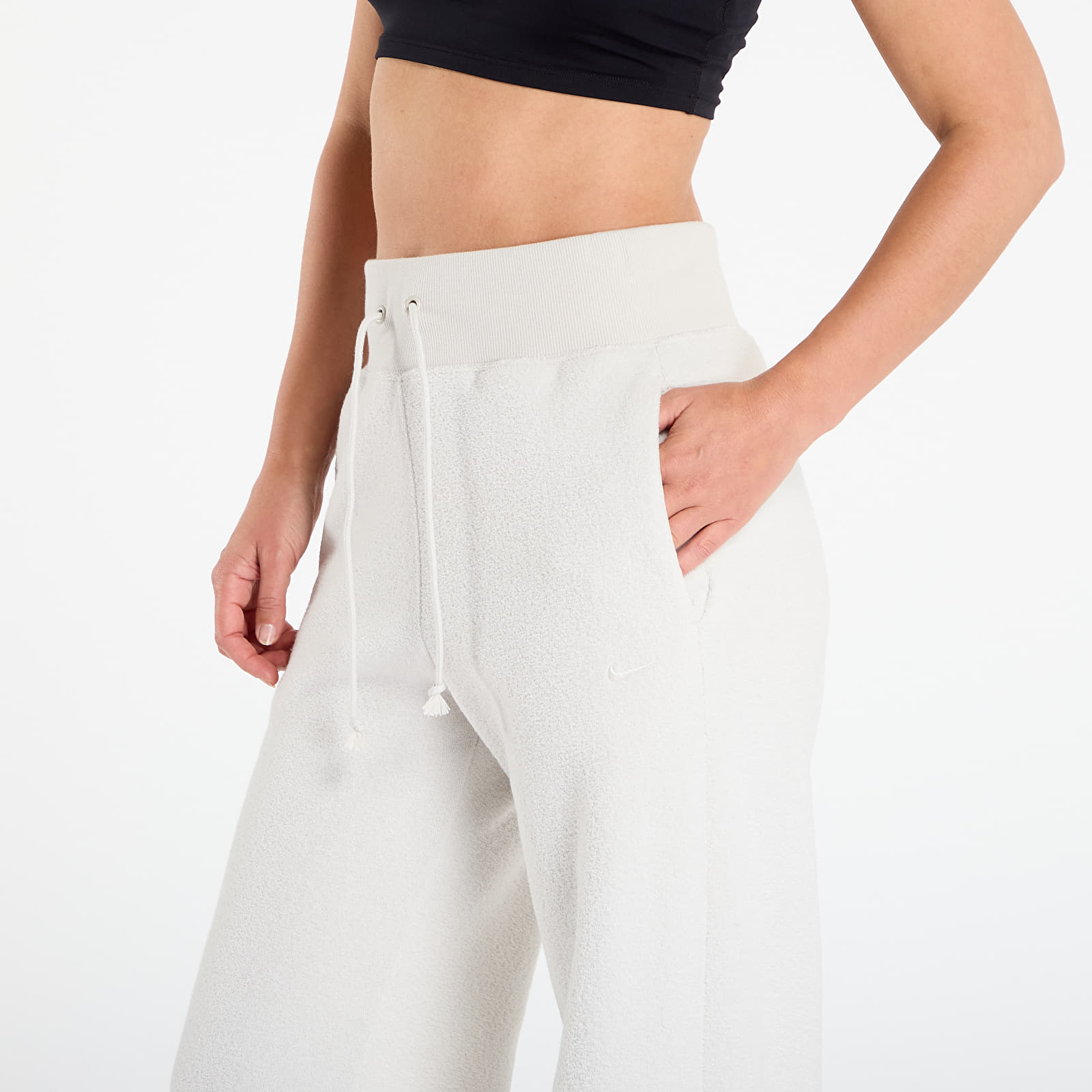 Παντελόνια Nike Sportswear Phoenix Plush Women's High-Waisted Wide-Leg Cozy Fleece Pants Light Bone/ Sail
