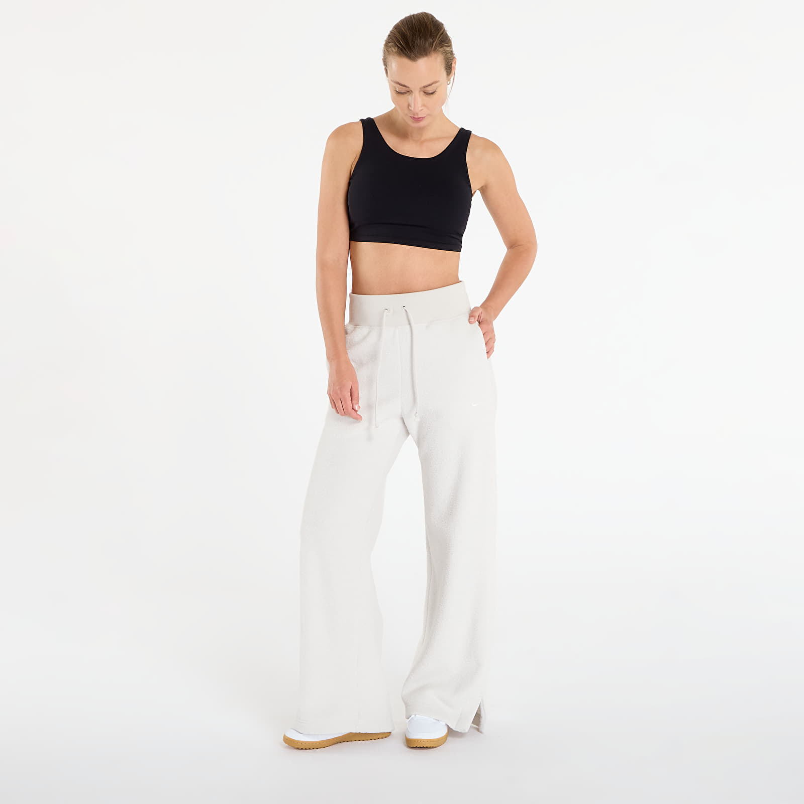 Παντελόνια Nike Sportswear Phoenix Plush Women's High-Waisted Wide-Leg Cozy Fleece Pants Light Bone/ Sail