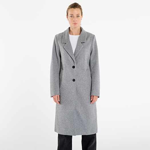 Kabát Urban Classics Ladies Basic Coat Dark Grey Melange