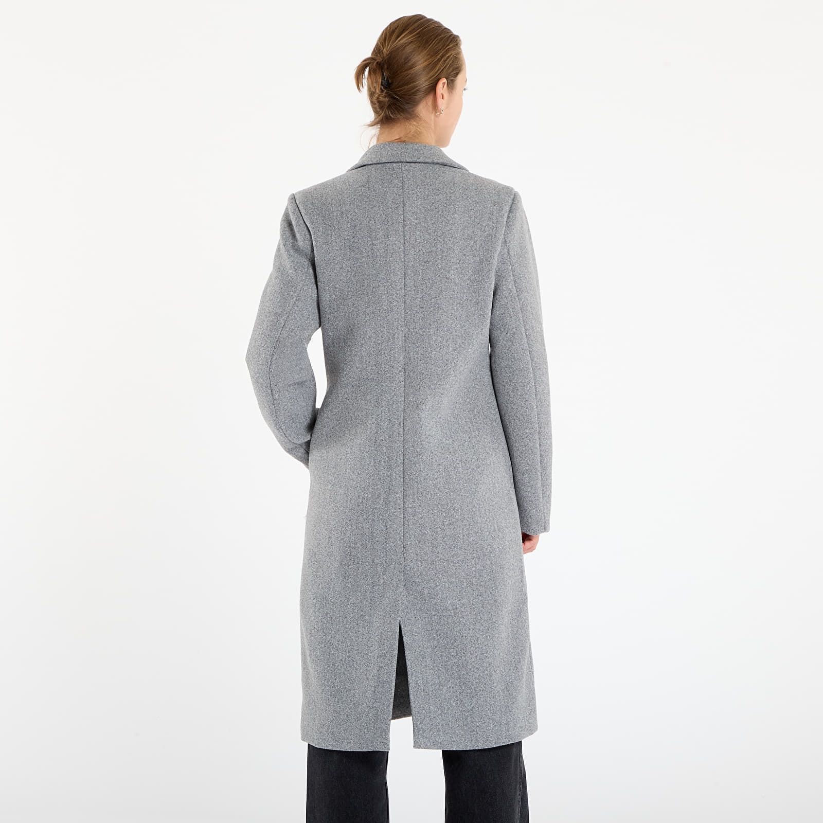 Cappotti da donna Urban Classics Ladies Basic Coat Dark Grey Melange