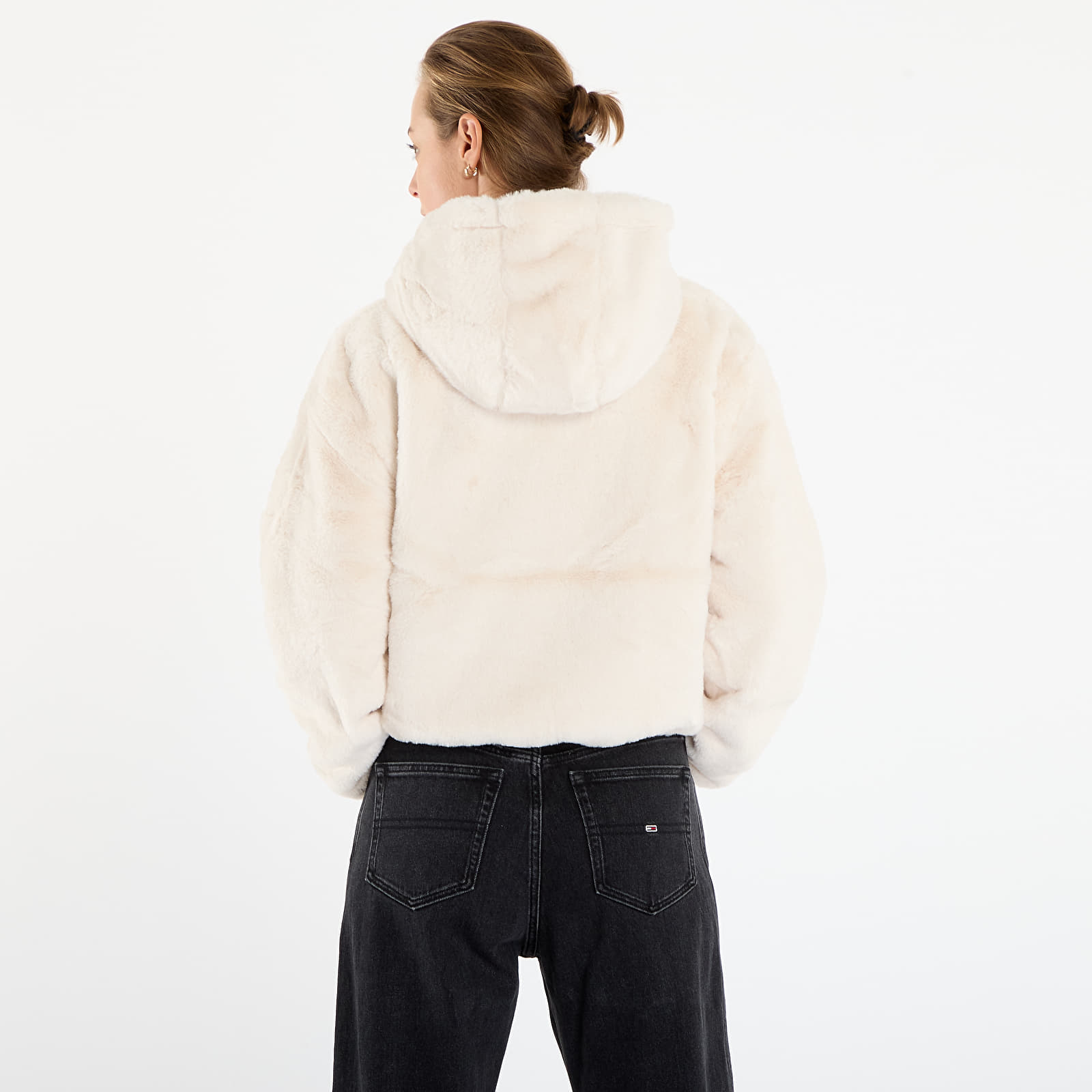 Суичърти Urban Classics Ladies Full Zip Faux Fur Hoodie White Sand