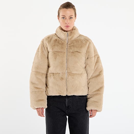Jacket Urban Classics Ladies Short Faux Fur Puffer Jacket Wetsand