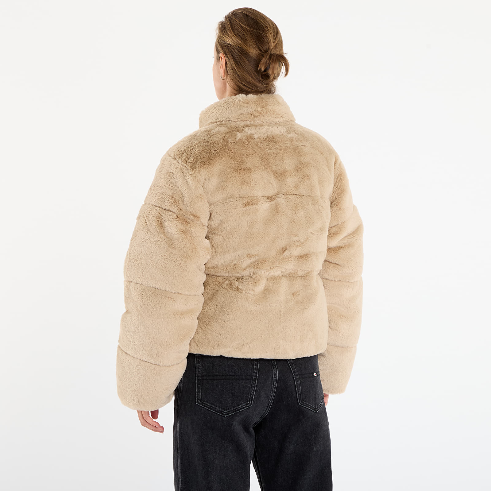Jakker Urban Classics Ladies Short Faux Fur Puffer Jacket Wetsand