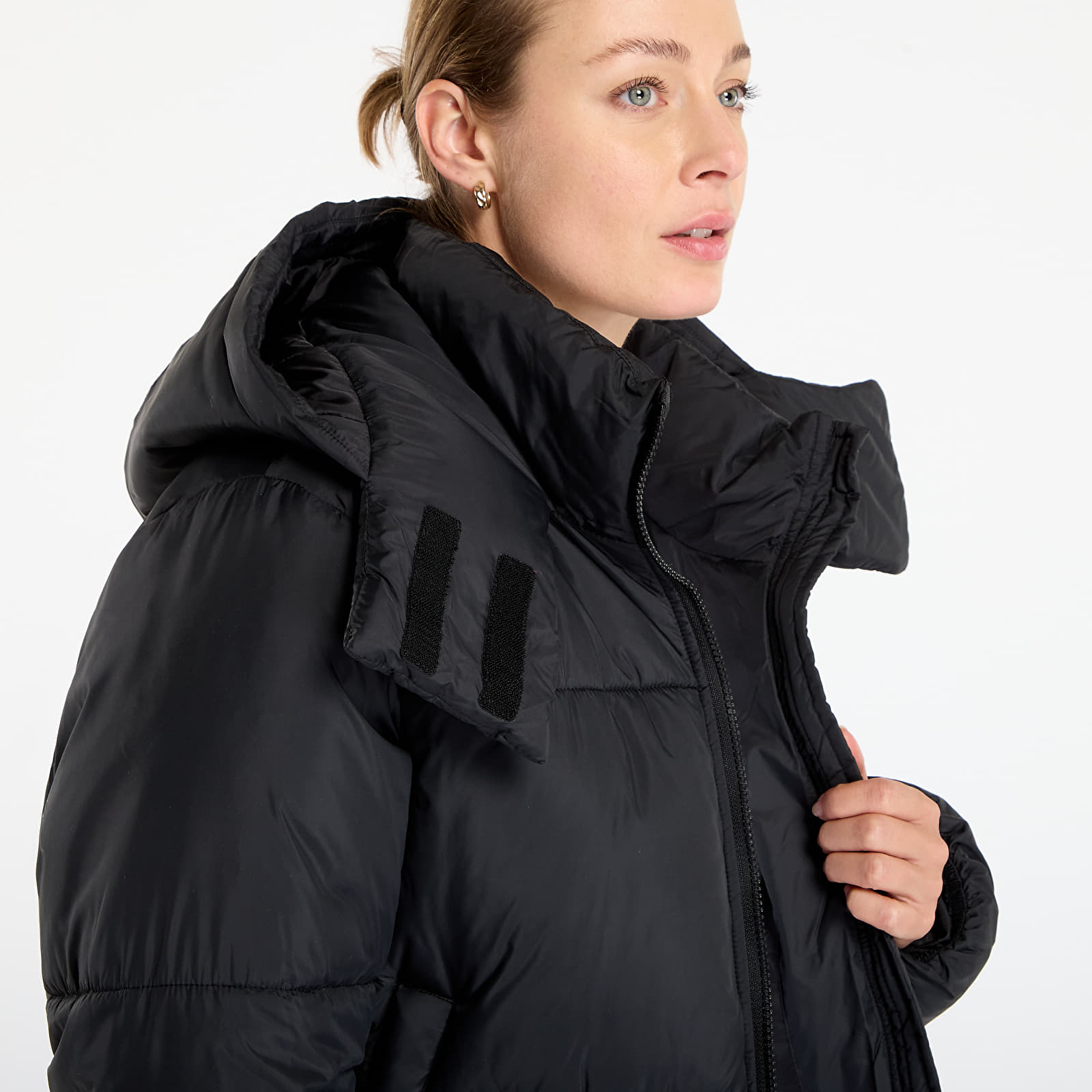Якета Urban Classics Ladies Hooded Collar Puffer Jacket Black