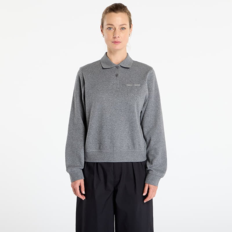 Póló Samsøe Samsøe Sadory Ls Polo Mid Grey Mel.