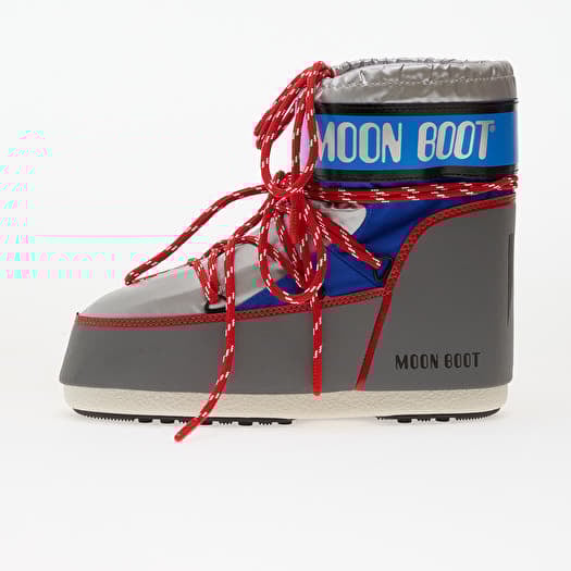 Moon Boot Icon Low Space Racing Silver/ Blue/ Red
