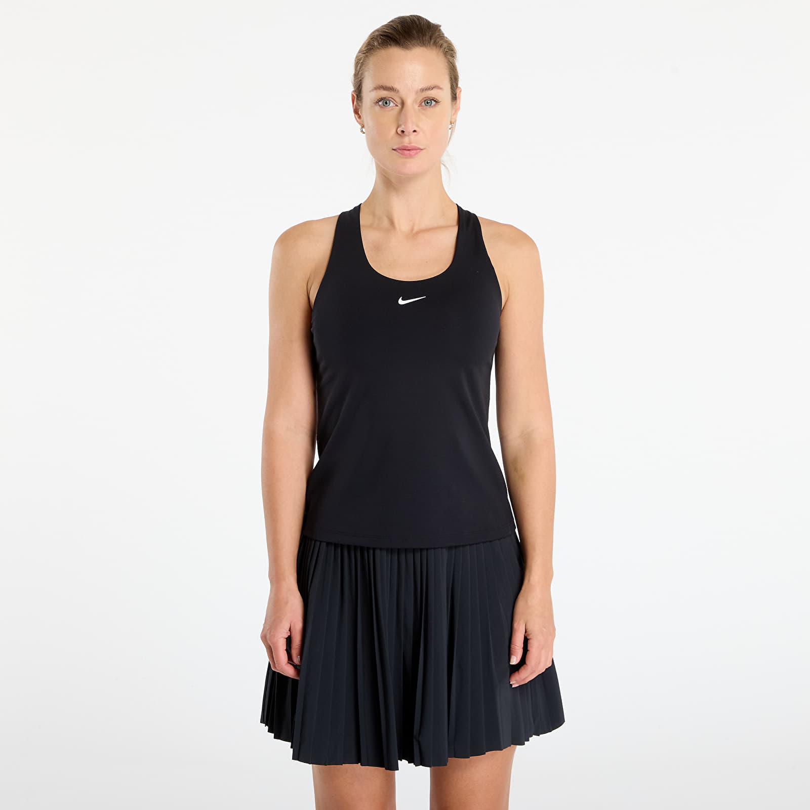 Maiouri pentru femei Nike Swoosh Women's Medium-Support Padded Sports Bra Tank Black/ Black/ White