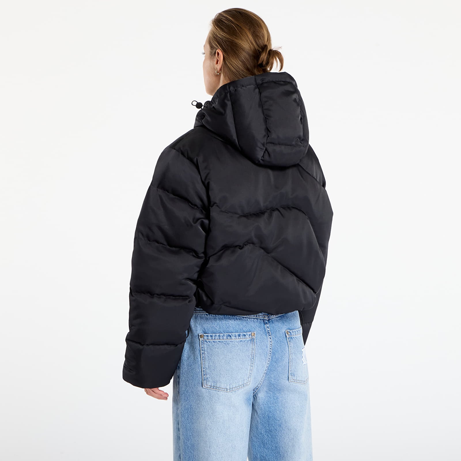 Jacken für Frauen Nike Sportswear Swoosh Series Women's Therma-FIT Oversized Down Puffer Jacket Black/ Black