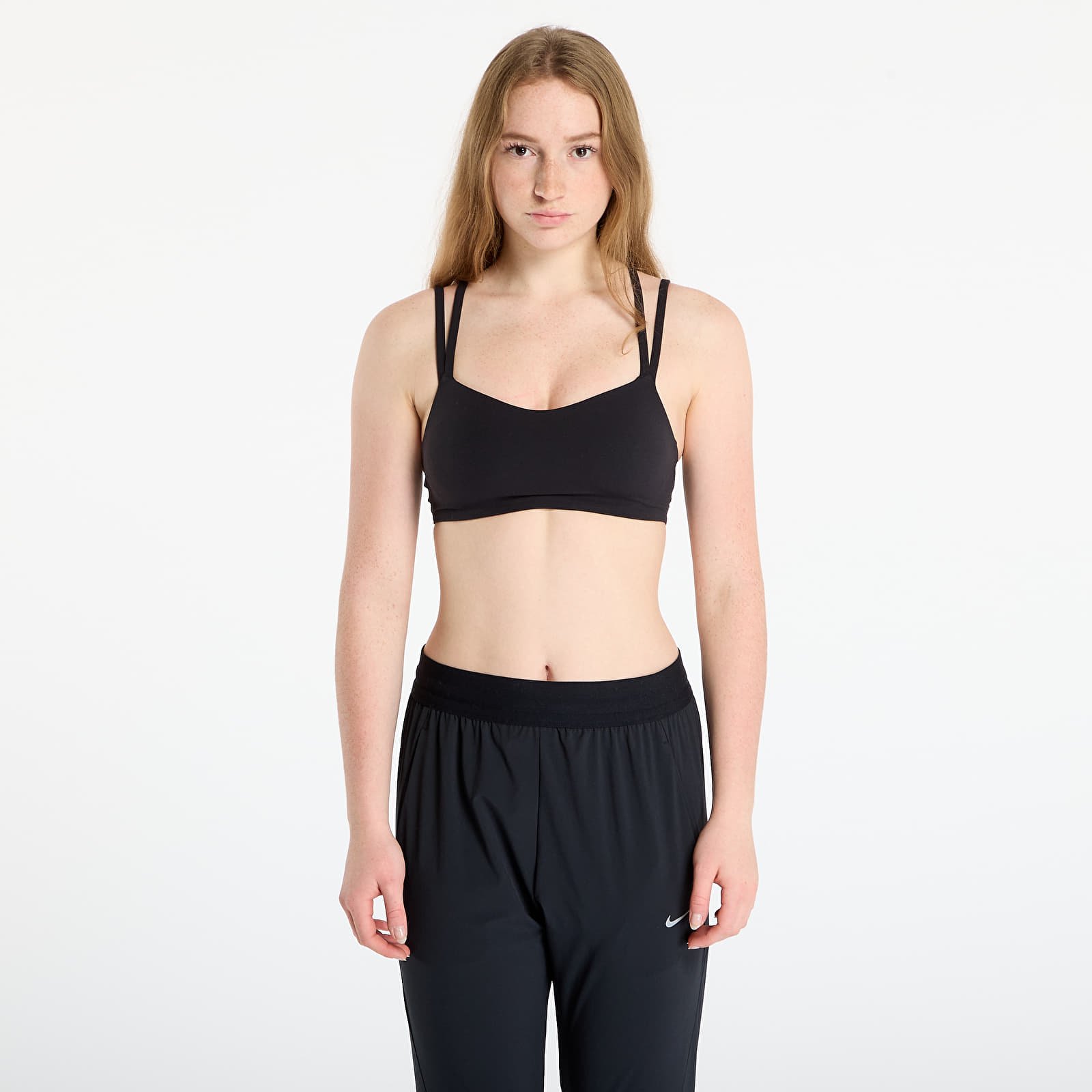 Ženski grudnjaci Nike Zenvy Strappy Women's Light-Support Padded Sports Bra Black/ Sail