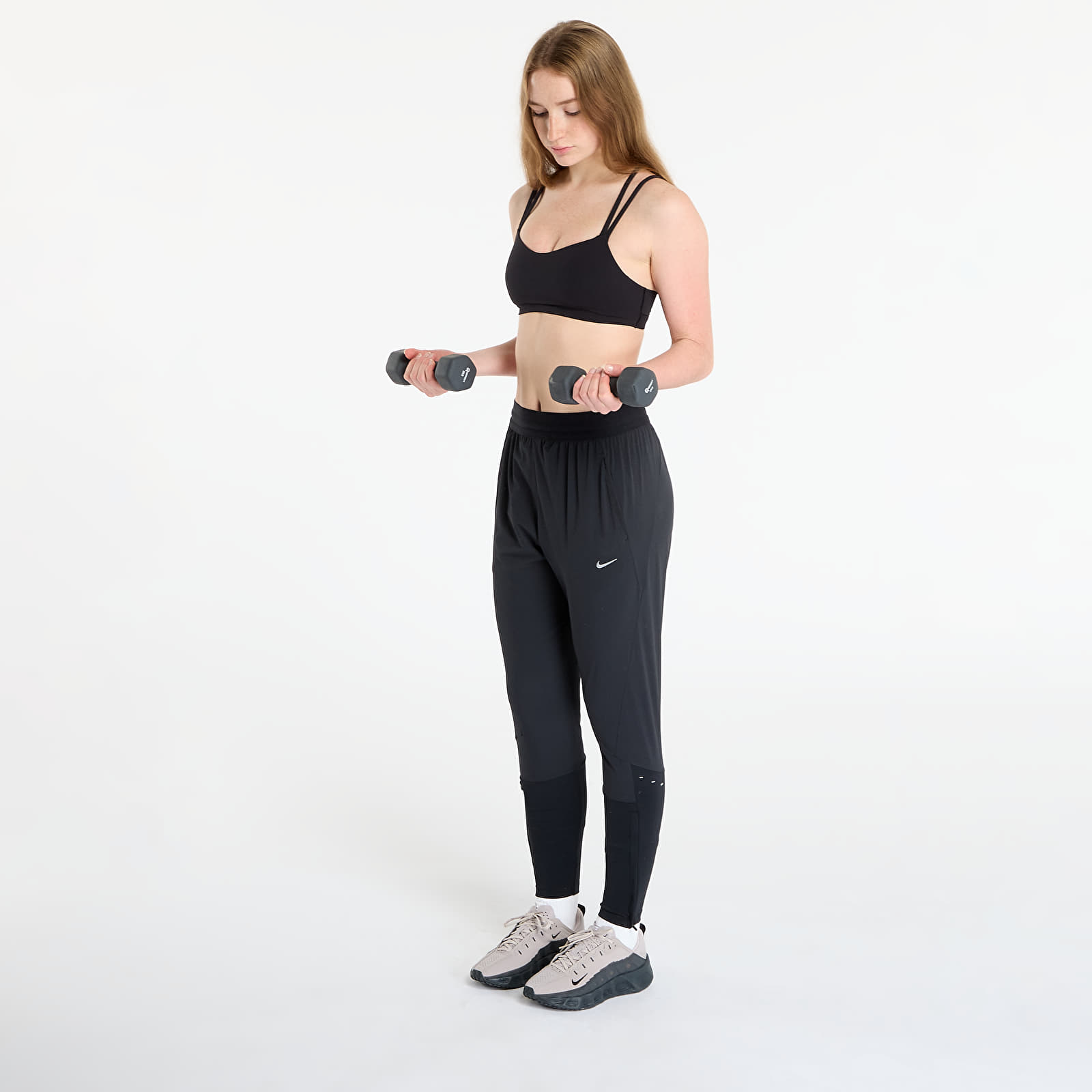 Ženski grudnjaci Nike Zenvy Strappy Women's Light-Support Padded Sports Bra Black/ Sail