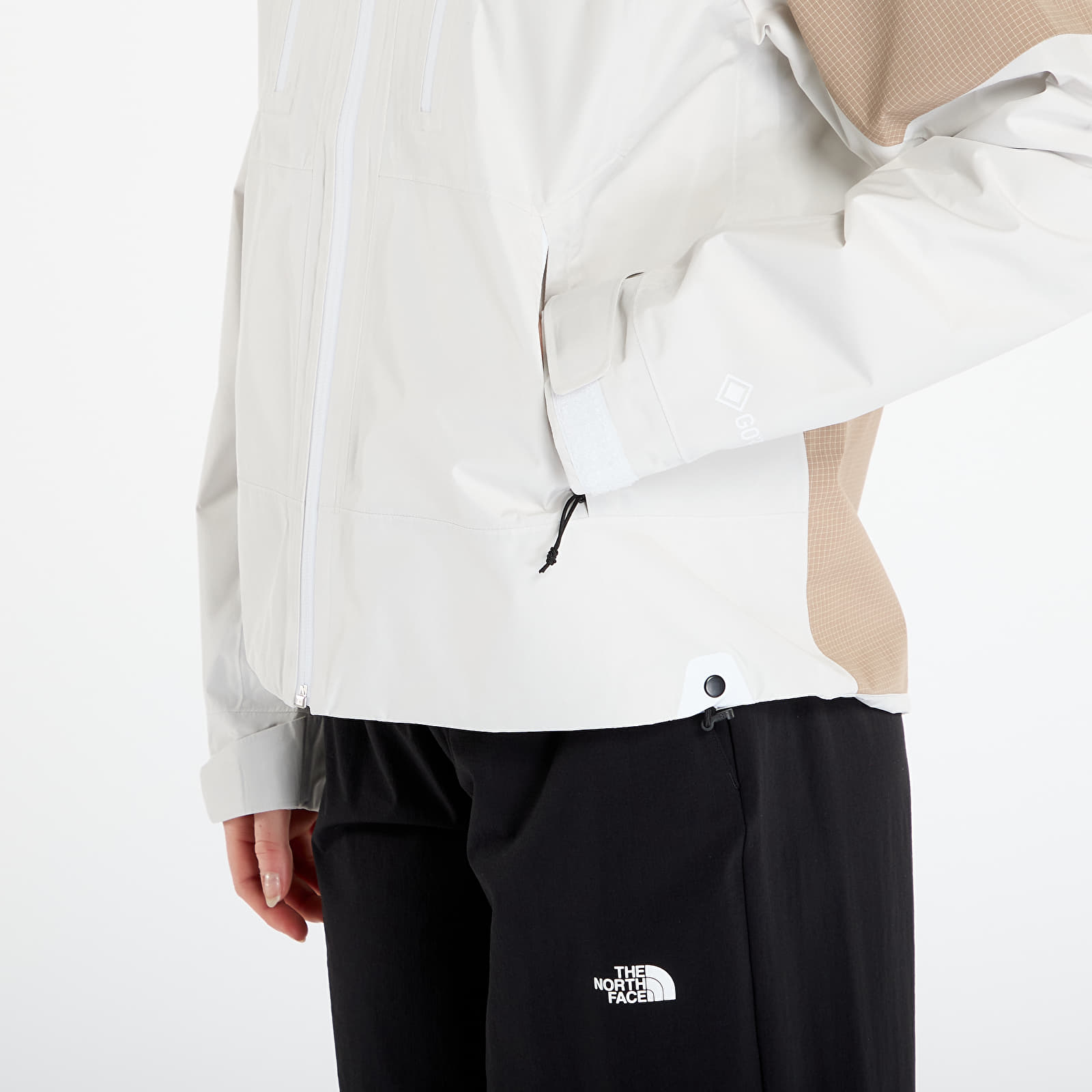 Dámske bundy The North Face W Hke Devils Thumb Gtx Jacket White Dune/ Mushroom Gre